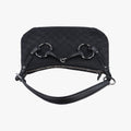 Horsebit Hobo Black Fabric×leather 114890 ホースビットホーボー ブラック ファブリック×レザー 114890 