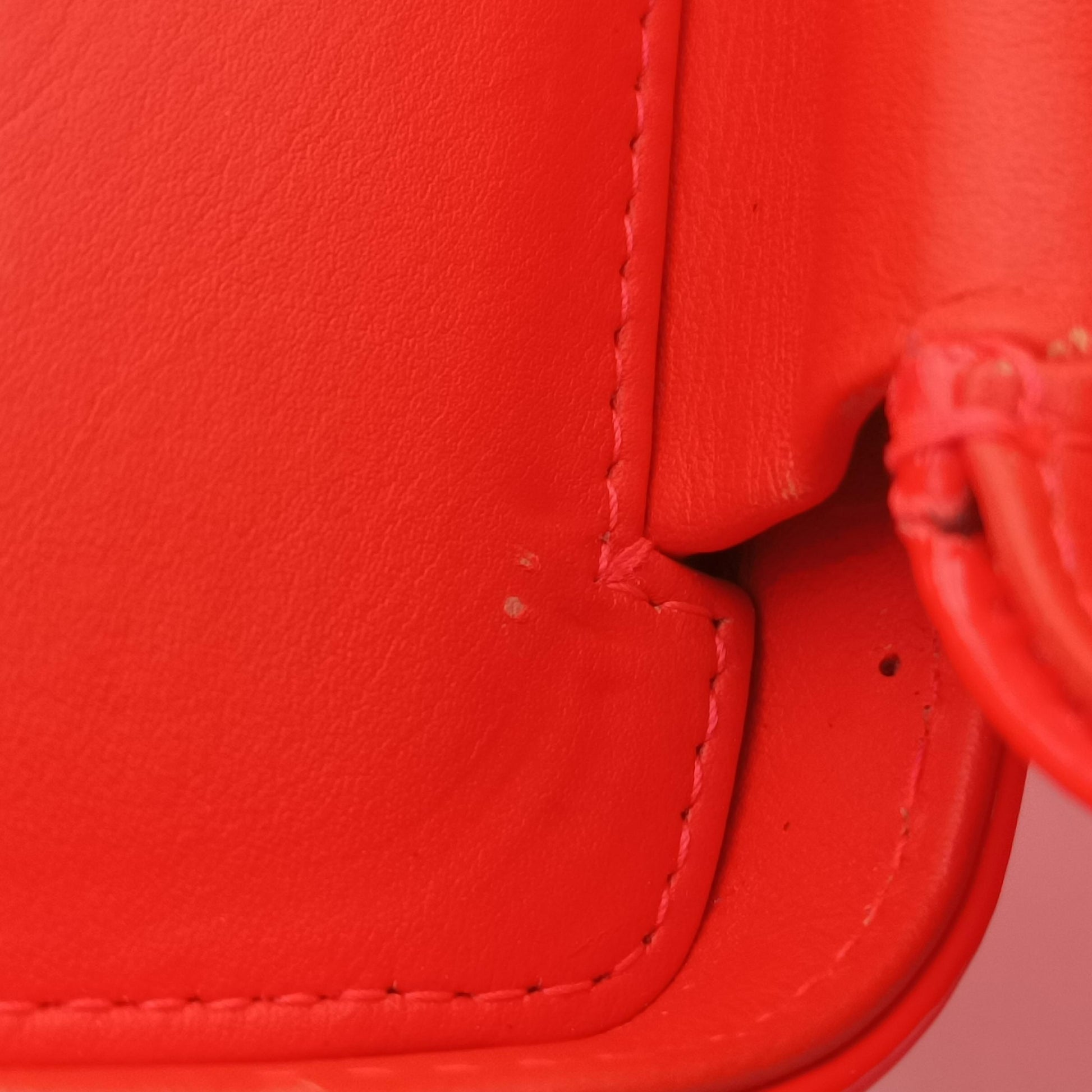 Vanity Matelasse Chain Handle Orange Patent A91055 22342643バニティ マトラッセ チェーンハンドル オレンジ パテント A91055 22342643