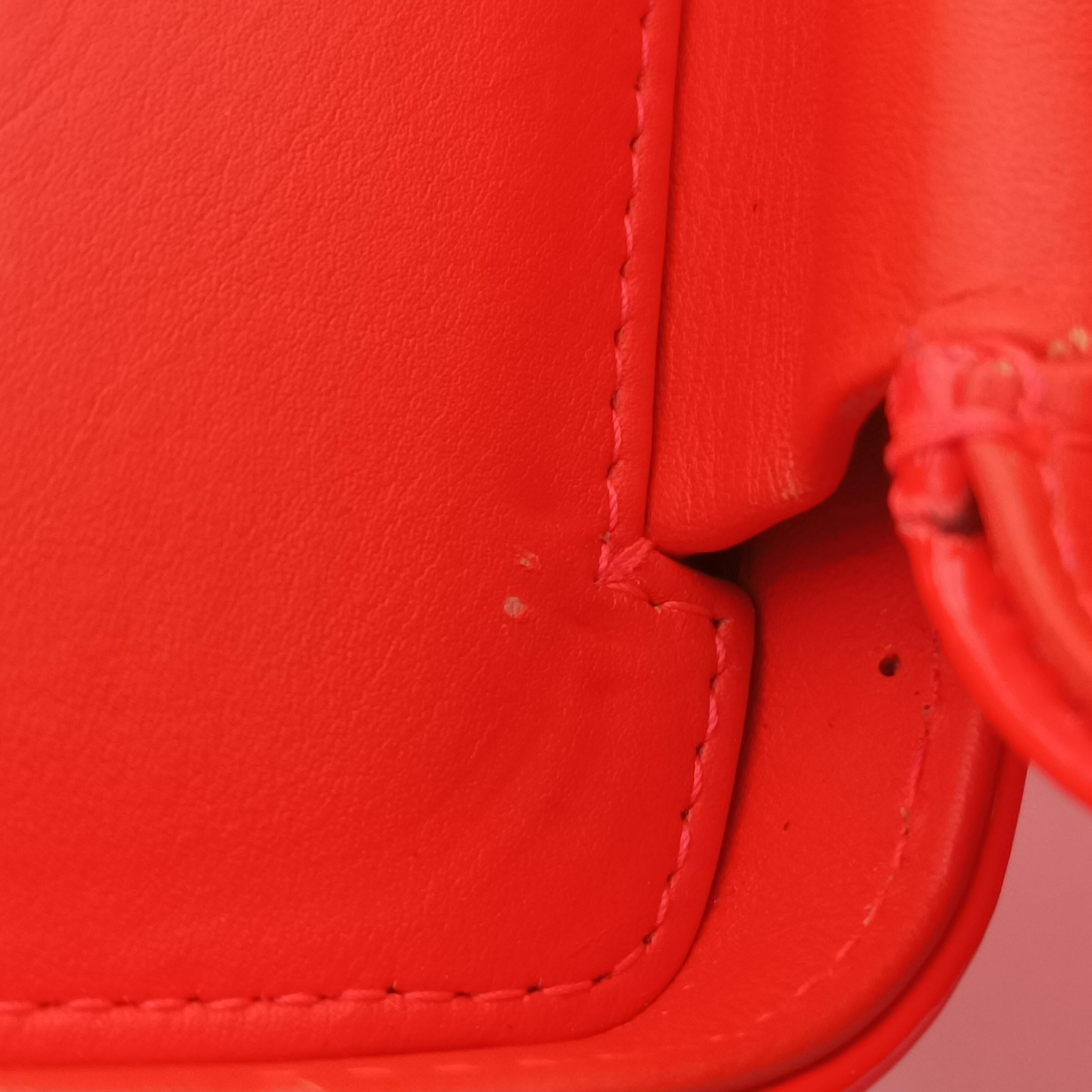 Vanity Matelasse Chain Handle Orange Patent A91055 22342643バニティ マトラッセ チェーンハンドル オレンジ パテント A91055 22342643