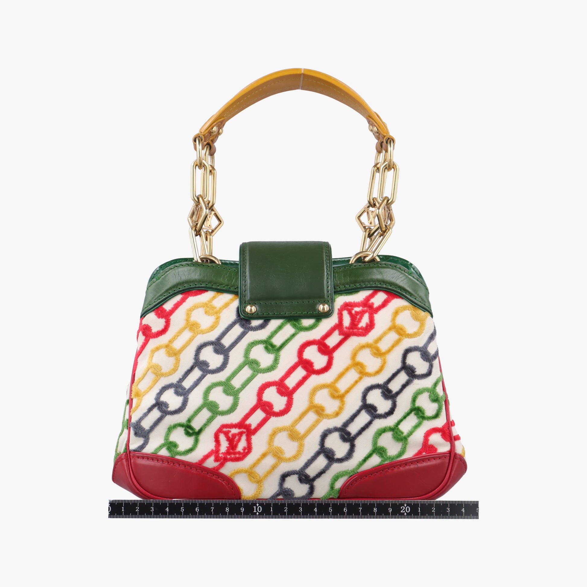 Linda Mini Monogram Charms Velvet Chains Multicolour Velvet x Canvas x Leather TH0056リンダ ミニモノグラムチャーム ベルベットチェーン マルチカラー ベルベット×キャンバス×レザー TH0056