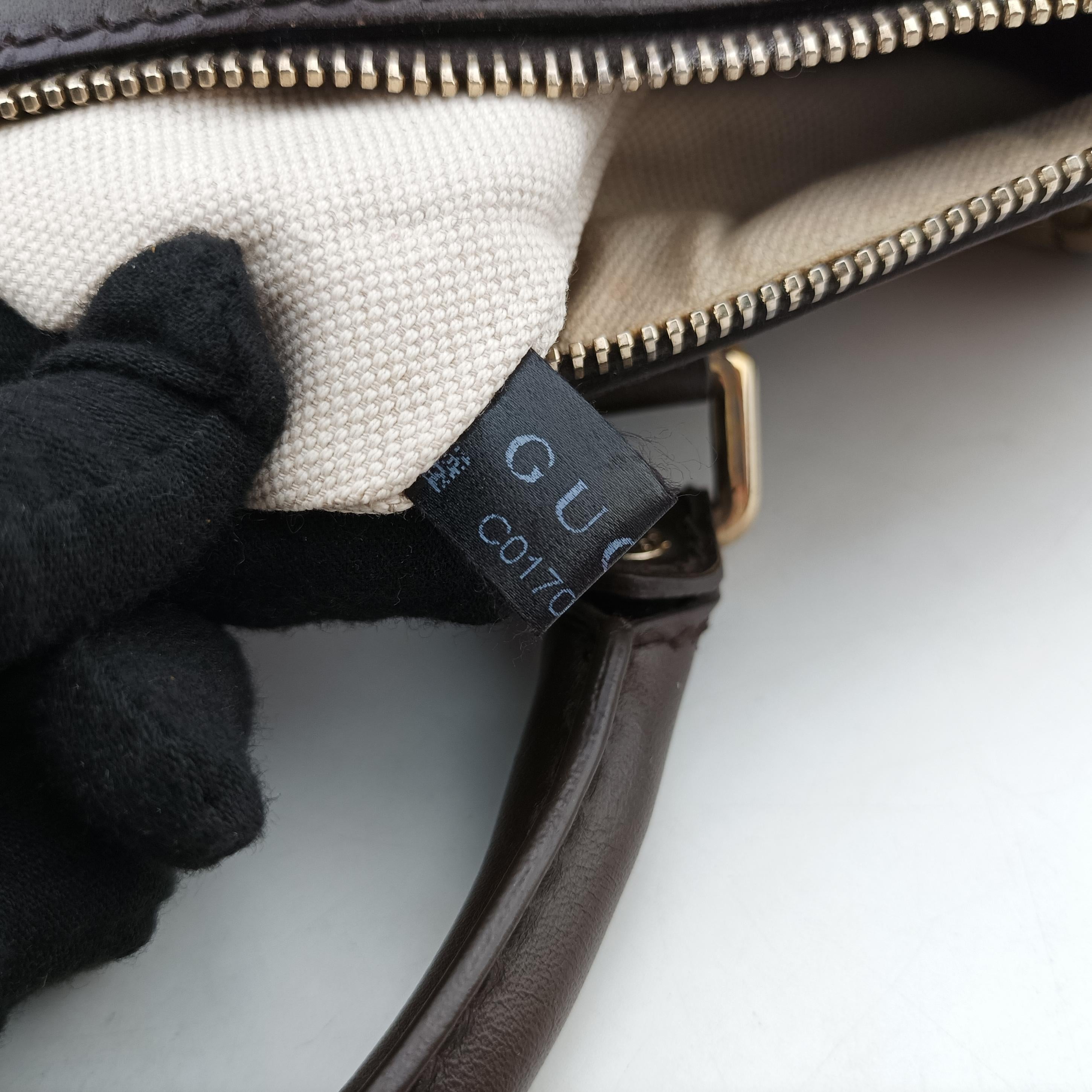 Sherry Line Beige×green×red canvas×leather 247205 C017070005シェリーライン ベージュ×グリーン×レッド キャンバス×レザー 247205 C017070005