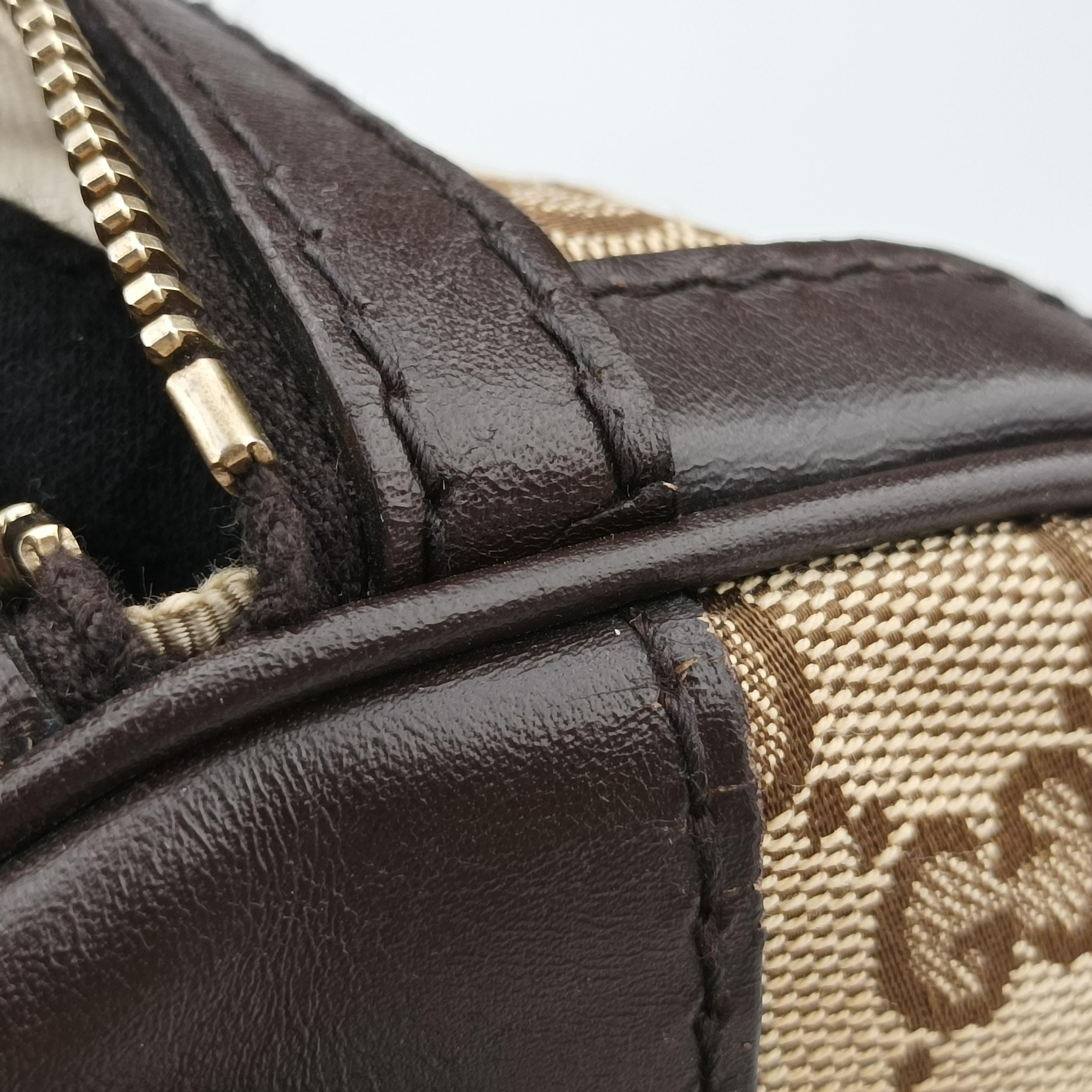 Sherry Line Beige×green×red canvas×leather 247205 C017070005シェリーライン ベージュ×グリーン×レッド キャンバス×レザー 247205 C017070005