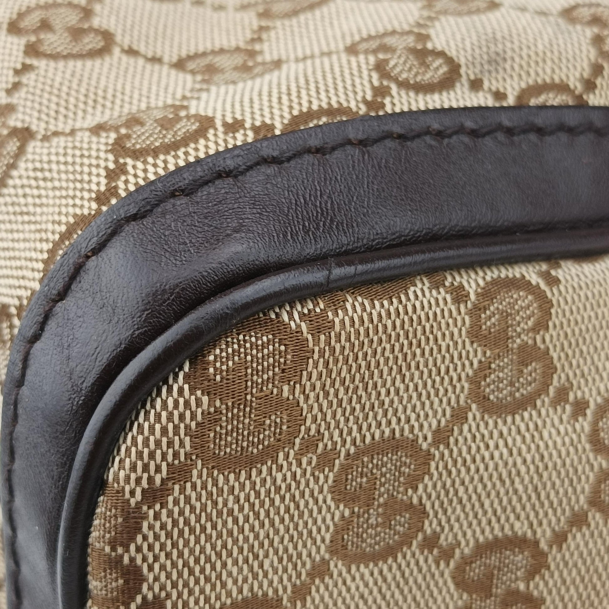 Sherry Line Beige×green×red canvas×leather 247205 C017070005シェリーライン ベージュ×グリーン×レッド キャンバス×レザー 247205 C017070005