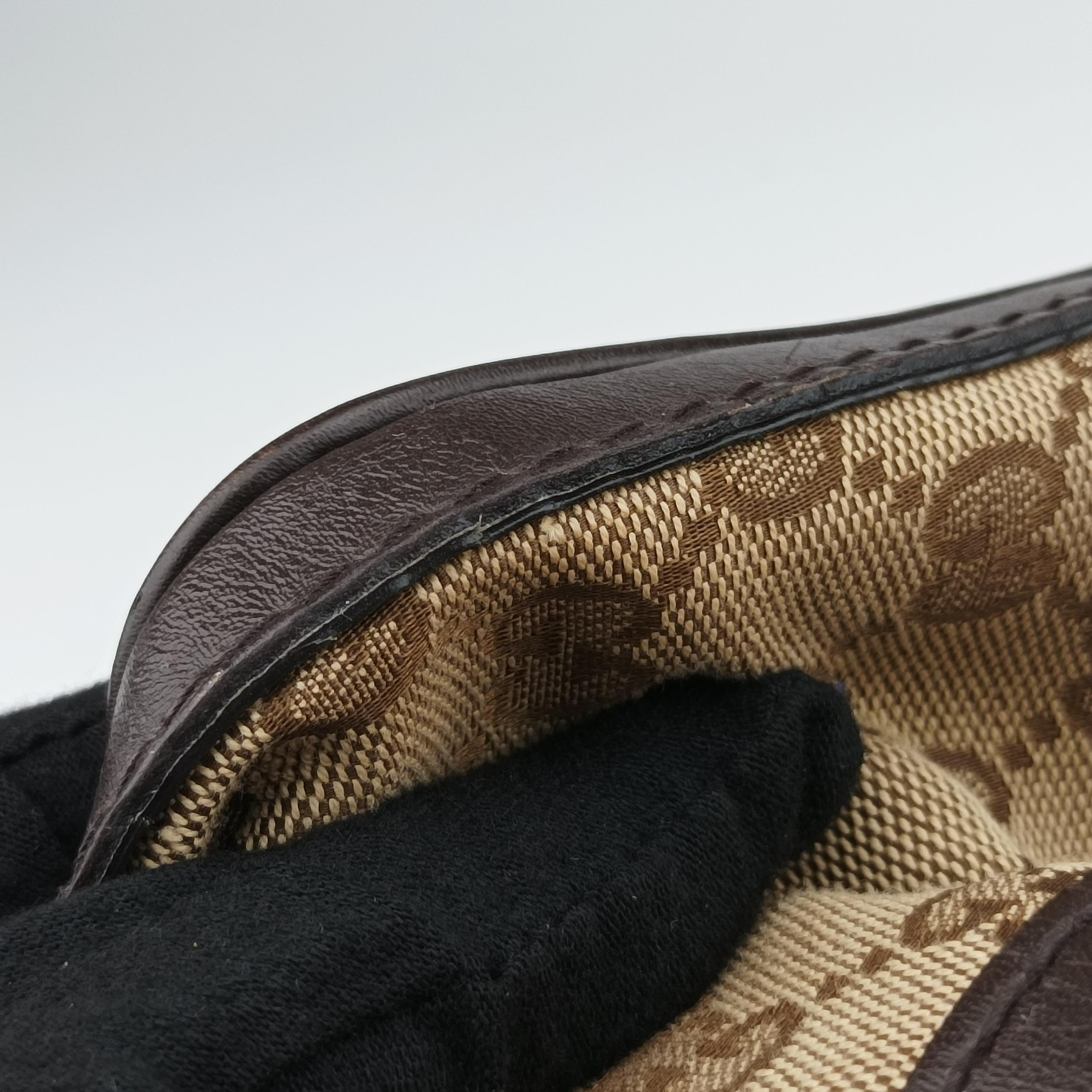 Sherry Line Beige×green×red canvas×leather 247205 C017070005シェリーライン ベージュ×グリーン×レッド キャンバス×レザー 247205 C017070005