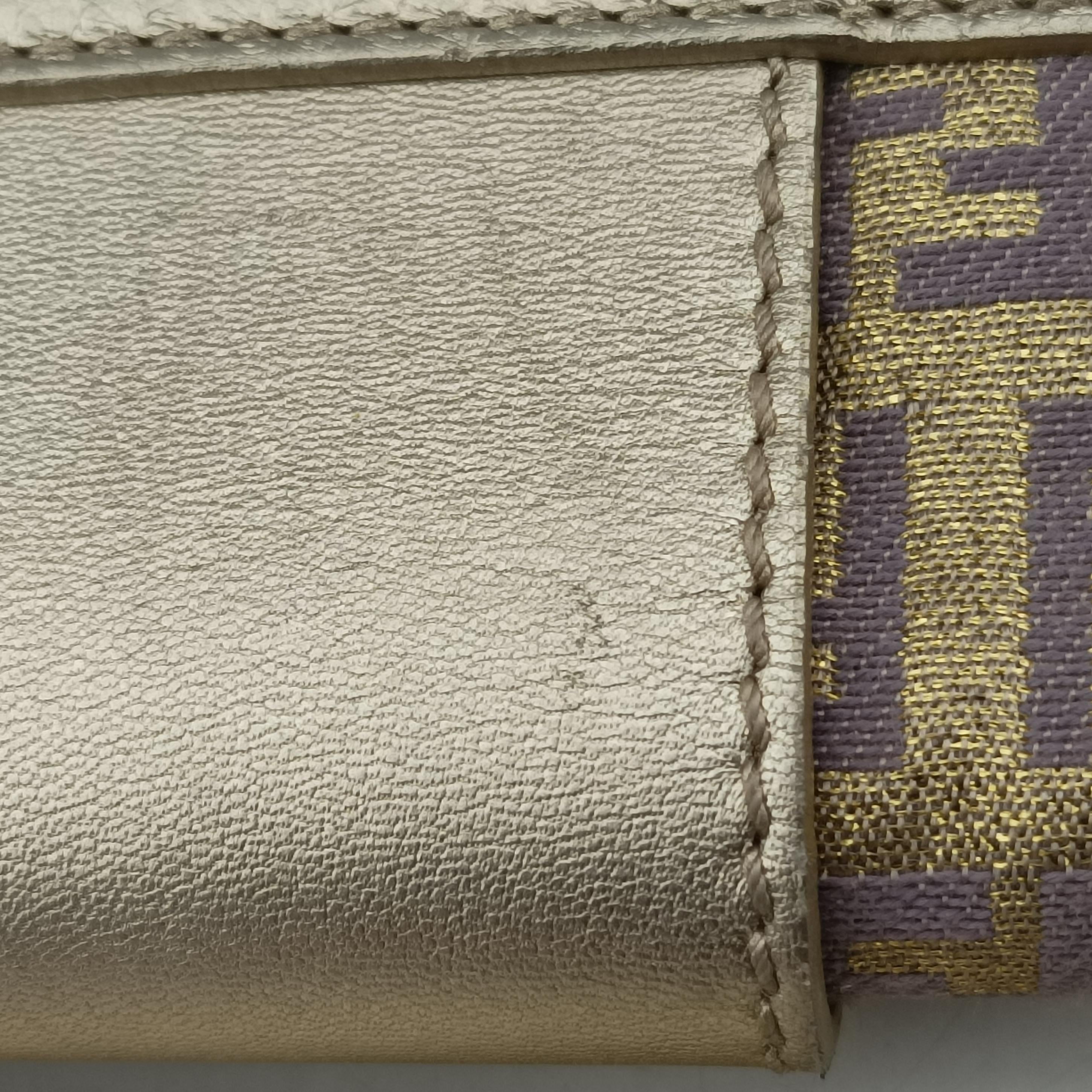 Zucchino turn lock golden×Multicolour canvas×leather 8BR492 2370-8BR492-MXK-058ズッキーノ ターンロック ゴールド×マルチカラー キャンバス×レザー 8BR492 2370-8BR492-MXK-058