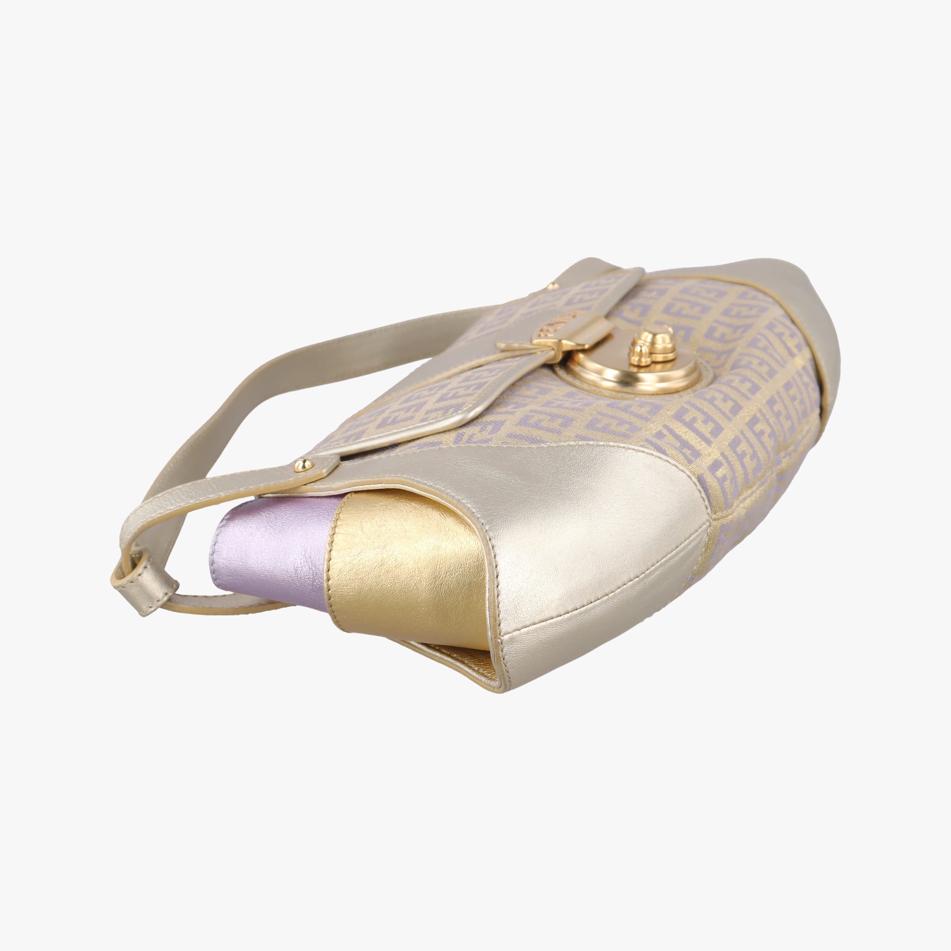 Zucchino turn lock golden×Multicolour canvas×leather 8BR492 2370-8BR492-MXK-058ズッキーノ ターンロック ゴールド×マルチカラー キャンバス×レザー 8BR492 2370-8BR492-MXK-058