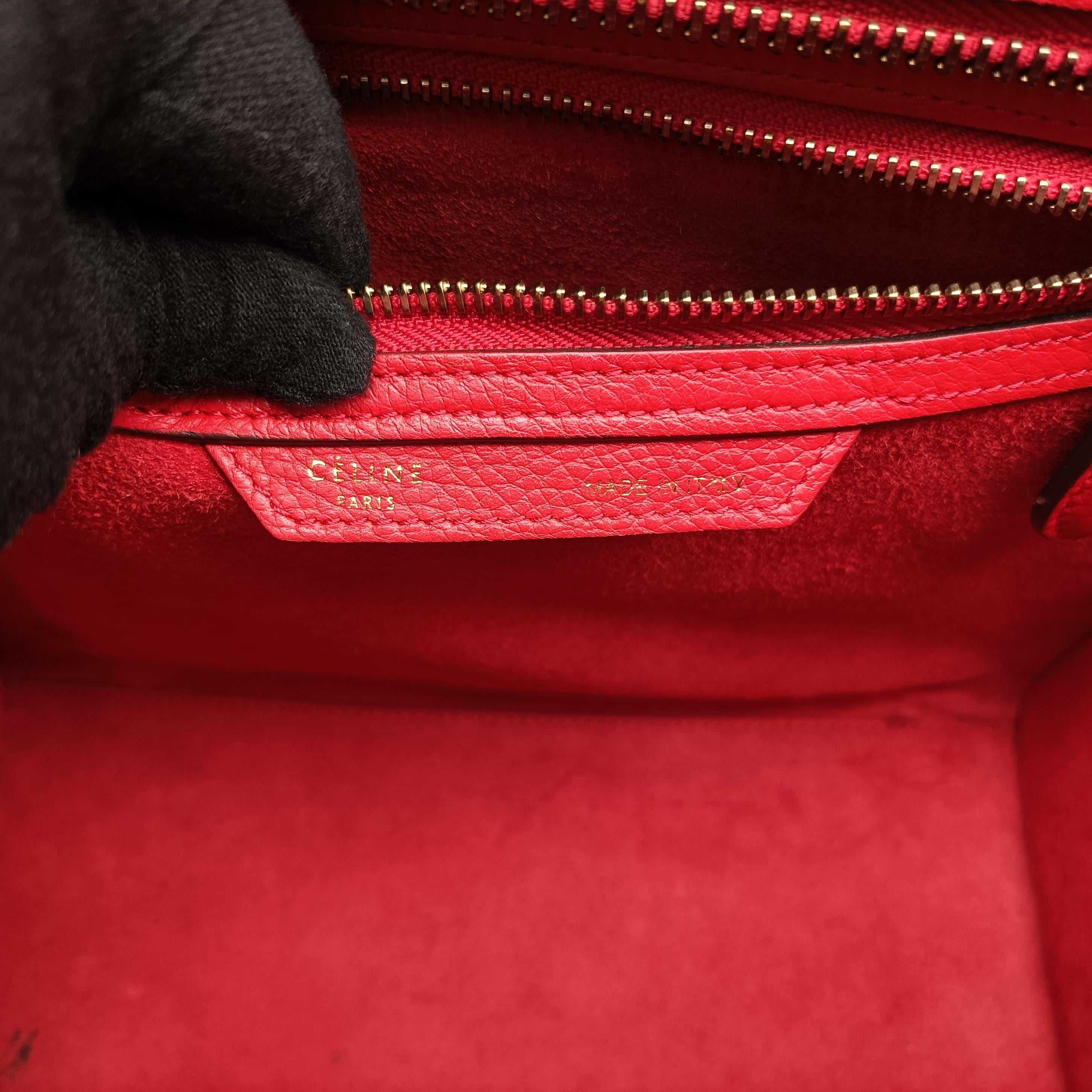 Luggage Micro shopper Red Leather F-LA-0154 F-CT-0134ラゲージマイクロショッパー レッド レザー F-LA-0154 F-CT-0134