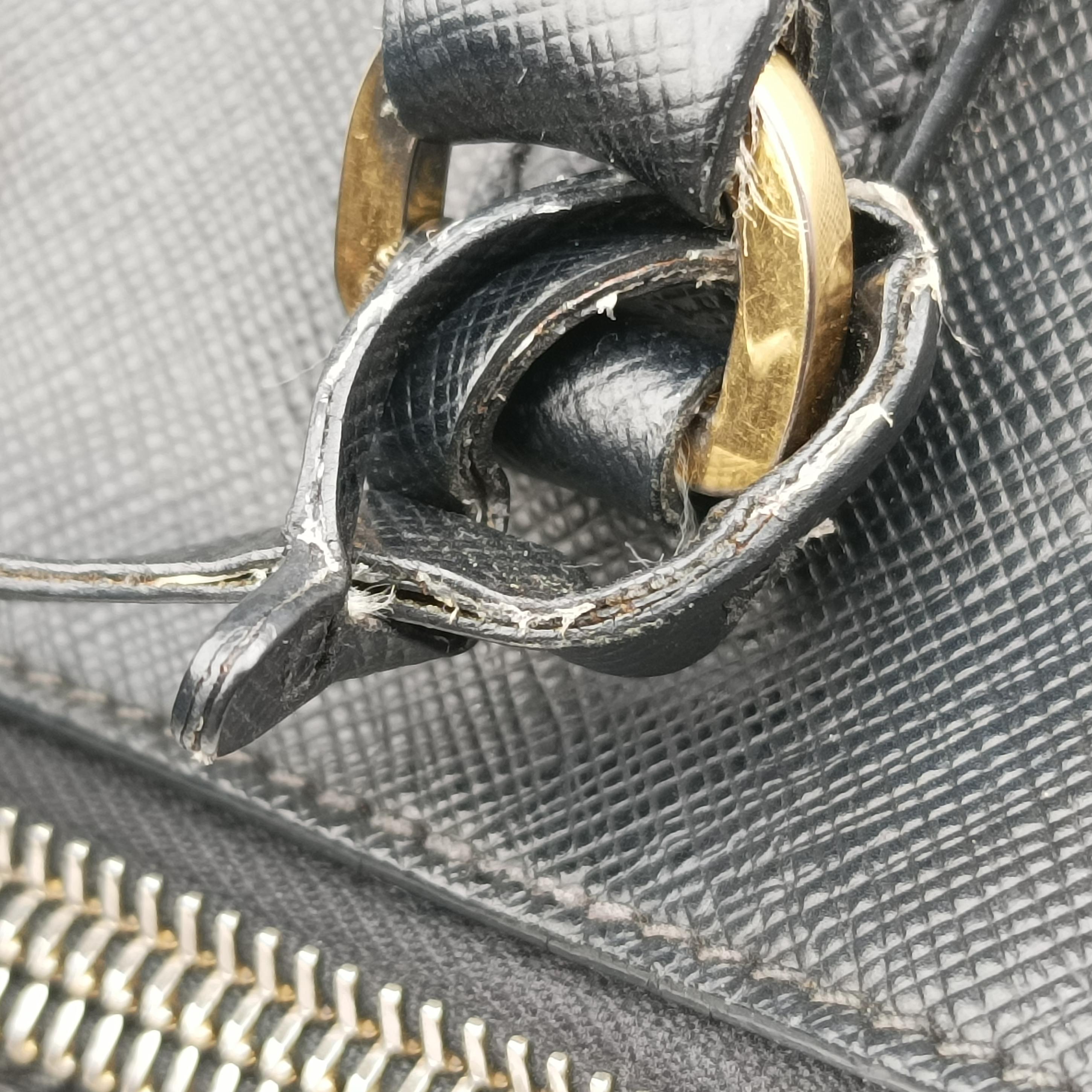 Galleria Black SAFFIANO Leather 1BA274 117ガレリア ブラック サフィアーノレザー 1BA274 117