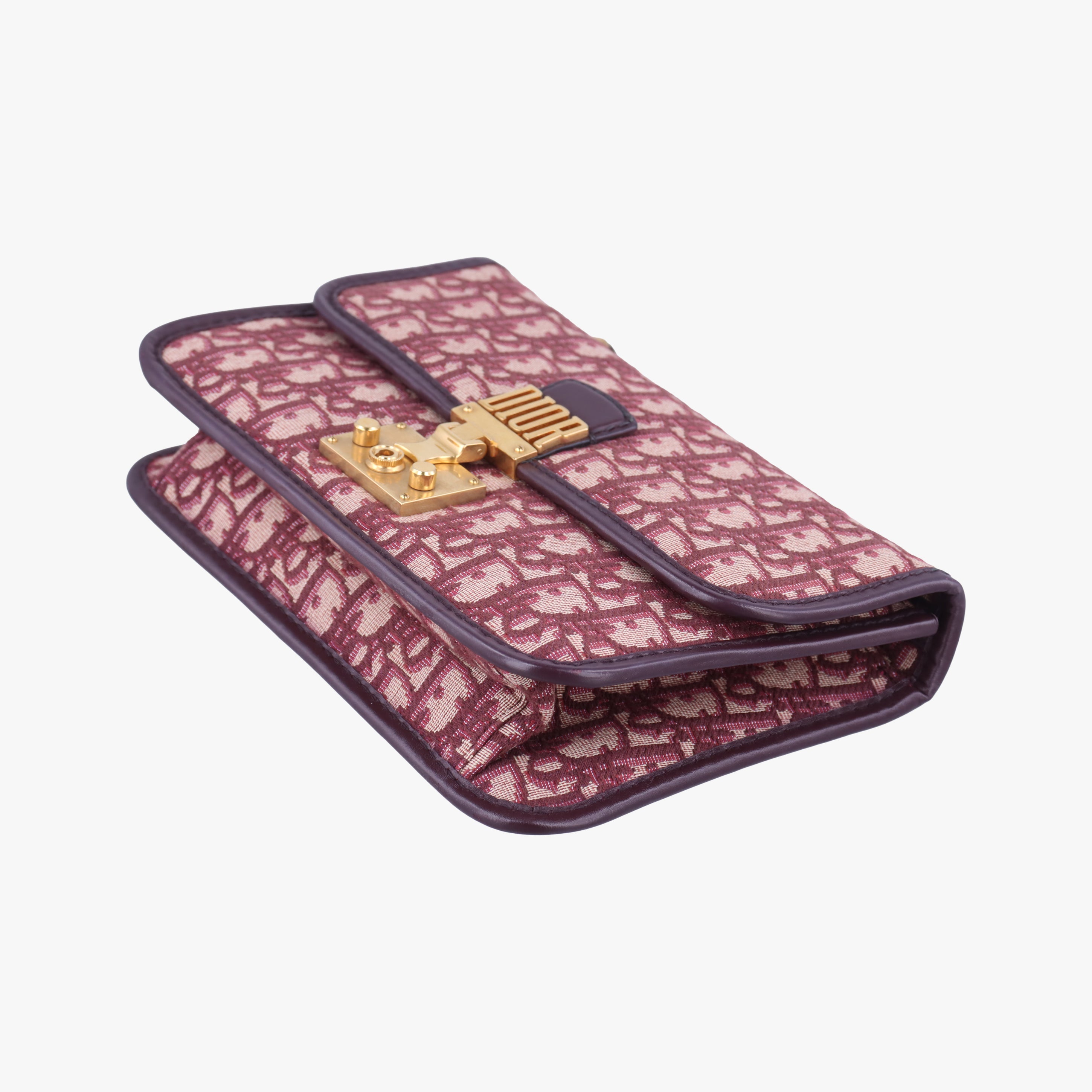 Dioraddict Burgundy×Beige Jacquard 09-BO-0168ディオールアディクト ワインレッド×ベージュ ジャガード 09-BO-0168