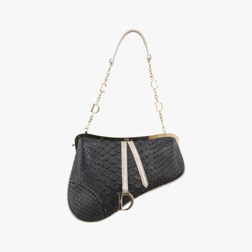 Saddle Black snakeskin 53BM-0023サドル ブラック ヘビ革 53BM-0023