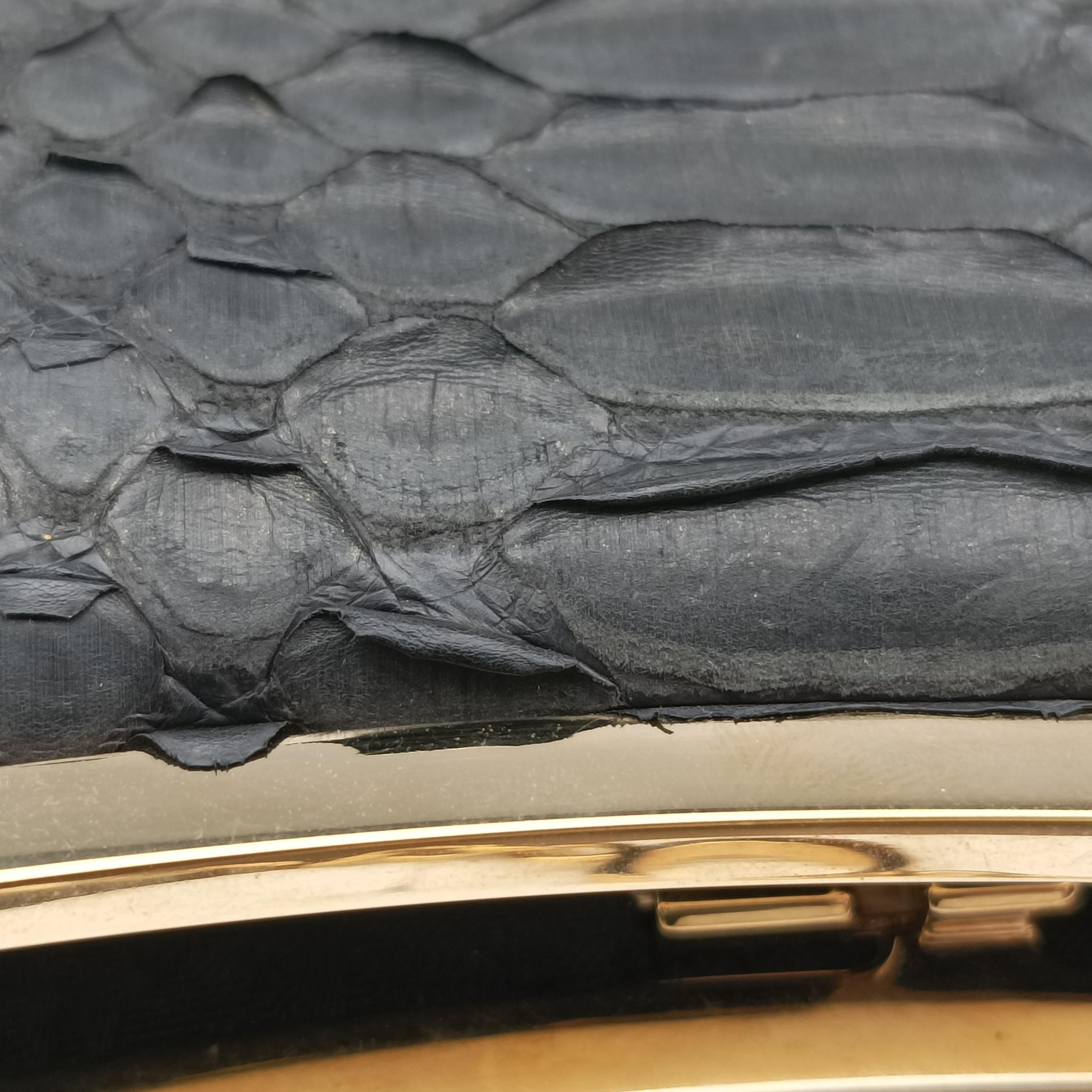 Saddle Black snakeskin 53BM-0023サドル ブラック ヘビ革 53BM-0023