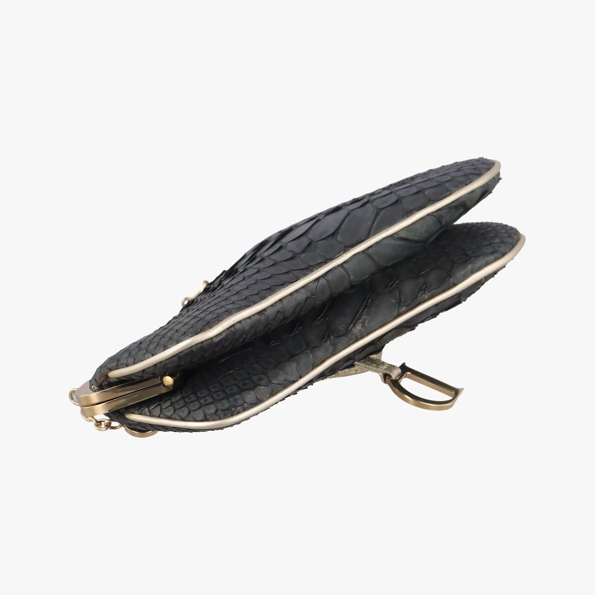 Saddle Black snakeskin 53BM-0023サドル ブラック ヘビ革 53BM-0023