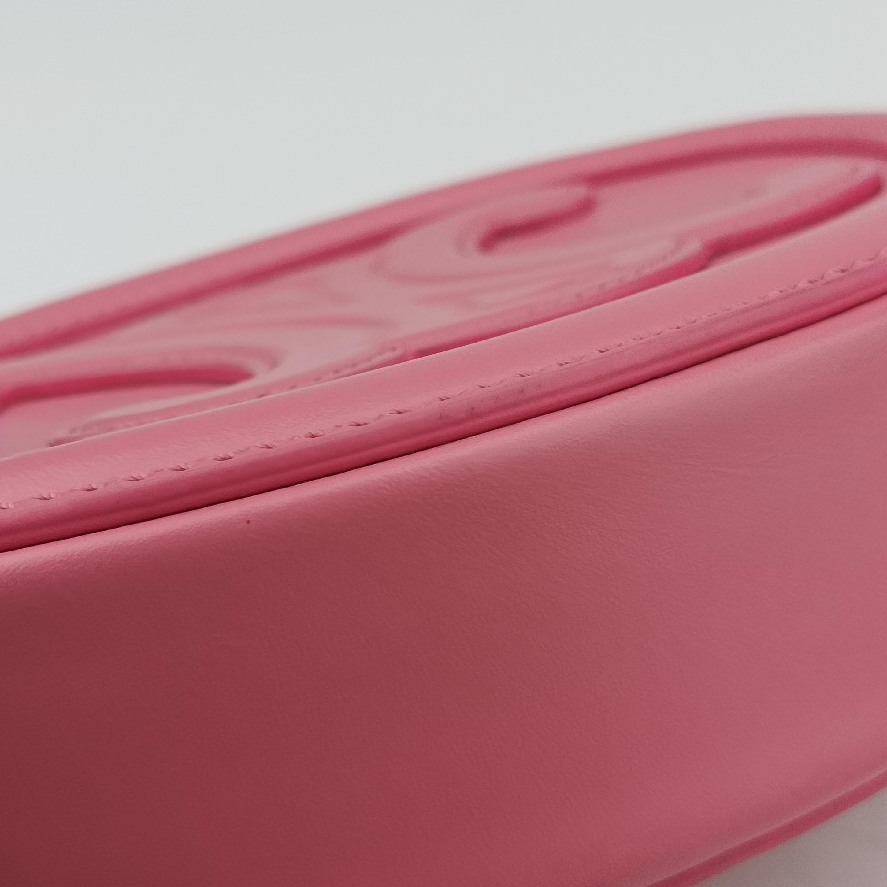 Oval Purse Cuir Triomphe Pink Leather W-BB-3291オーバルパース キュイル トリオンフ ピンク レザー W-BB-3291