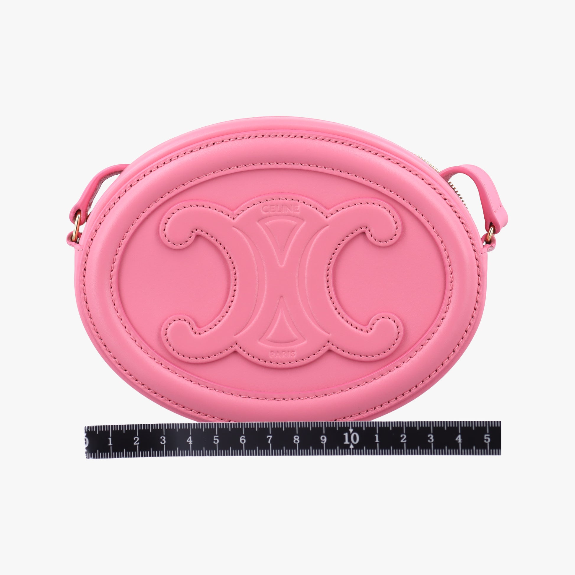 Oval Purse Cuir Triomphe Pink Leather W-BB-3291オーバルパース キュイル トリオンフ ピンク レザー W-BB-3291