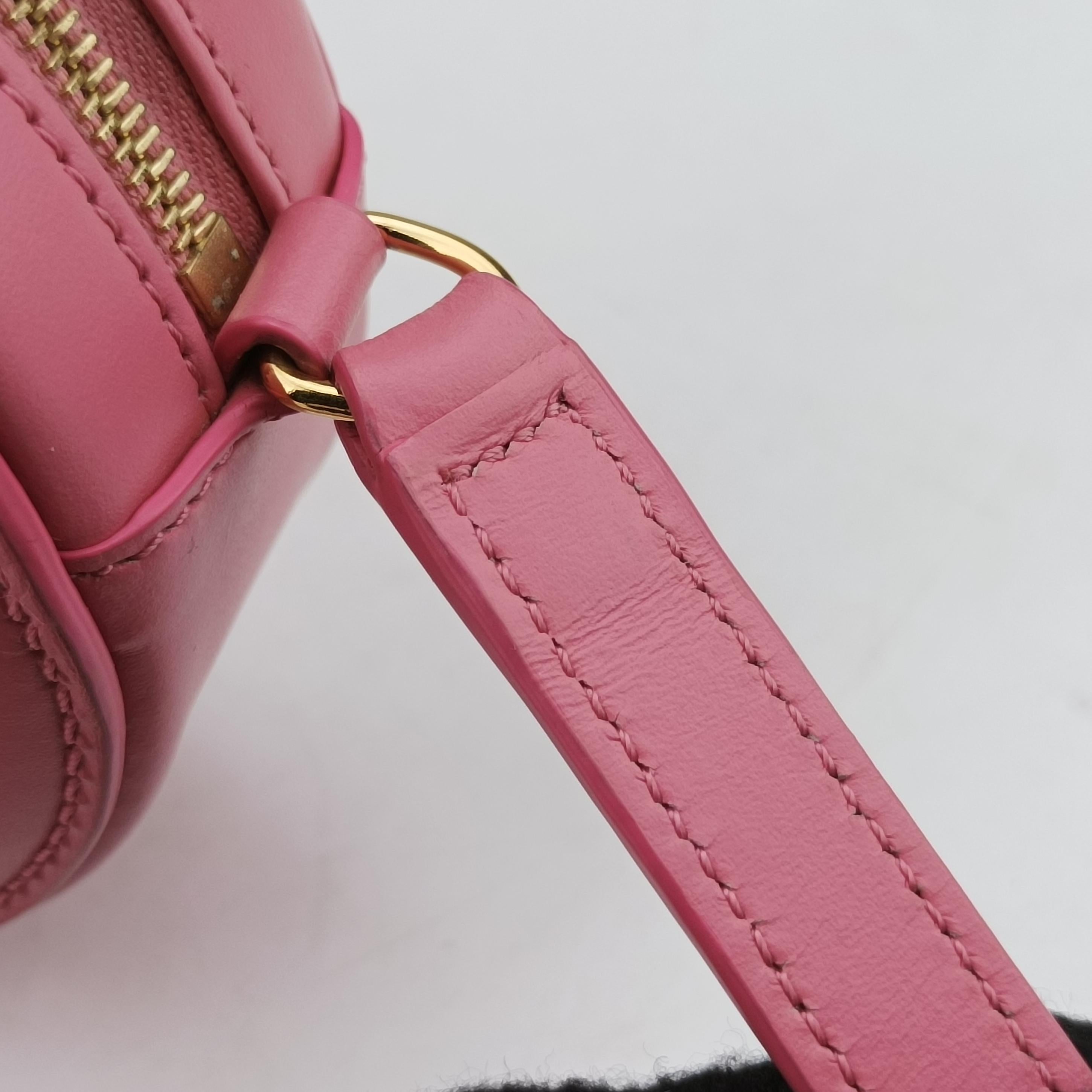 Oval Purse Cuir Triomphe Pink Leather W-BB-3291オーバルパース キュイル トリオンフ ピンク レザー W-BB-3291