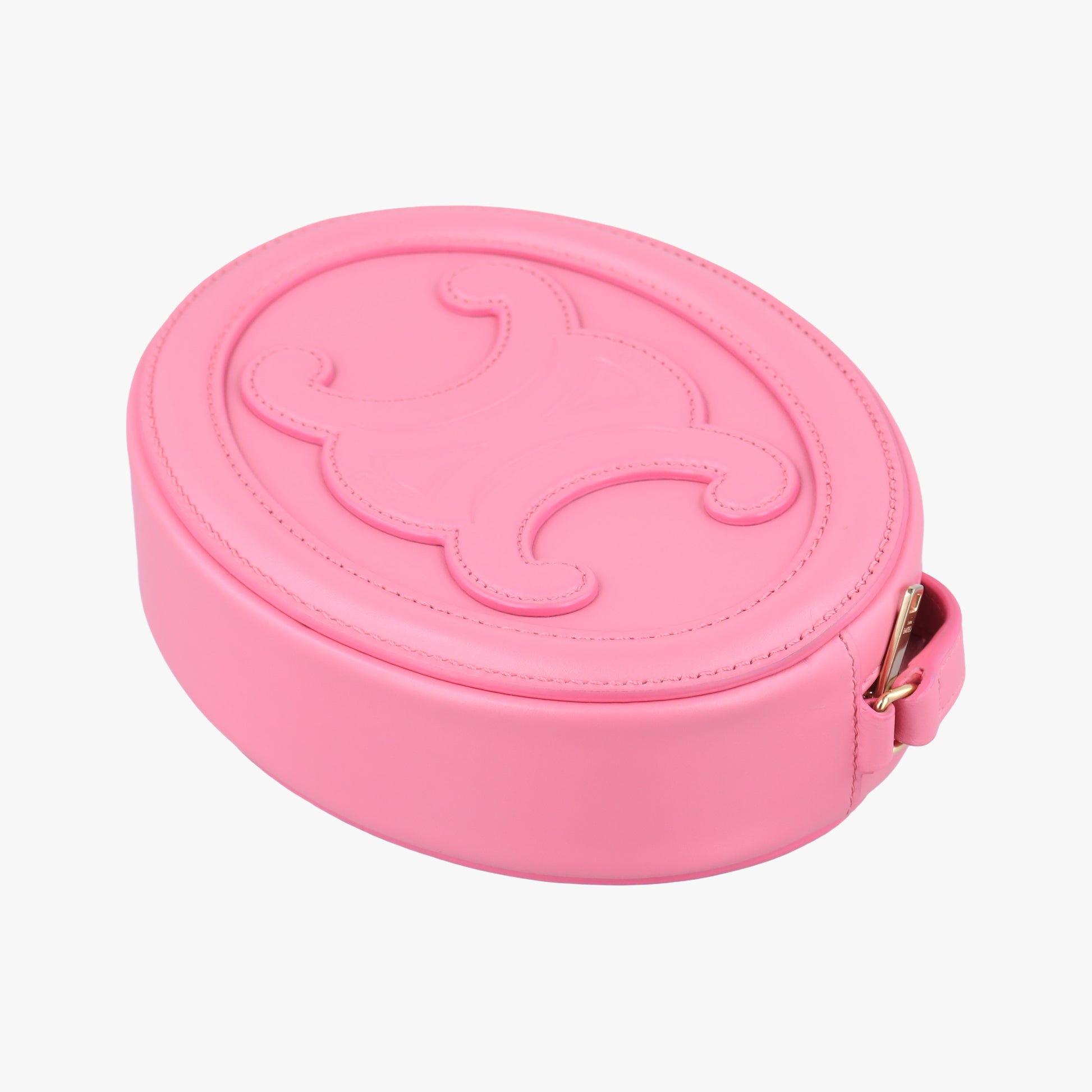 Oval Purse Cuir Triomphe Pink Leather W-BB-3291オーバルパース キュイル トリオンフ ピンク レザー W-BB-3291