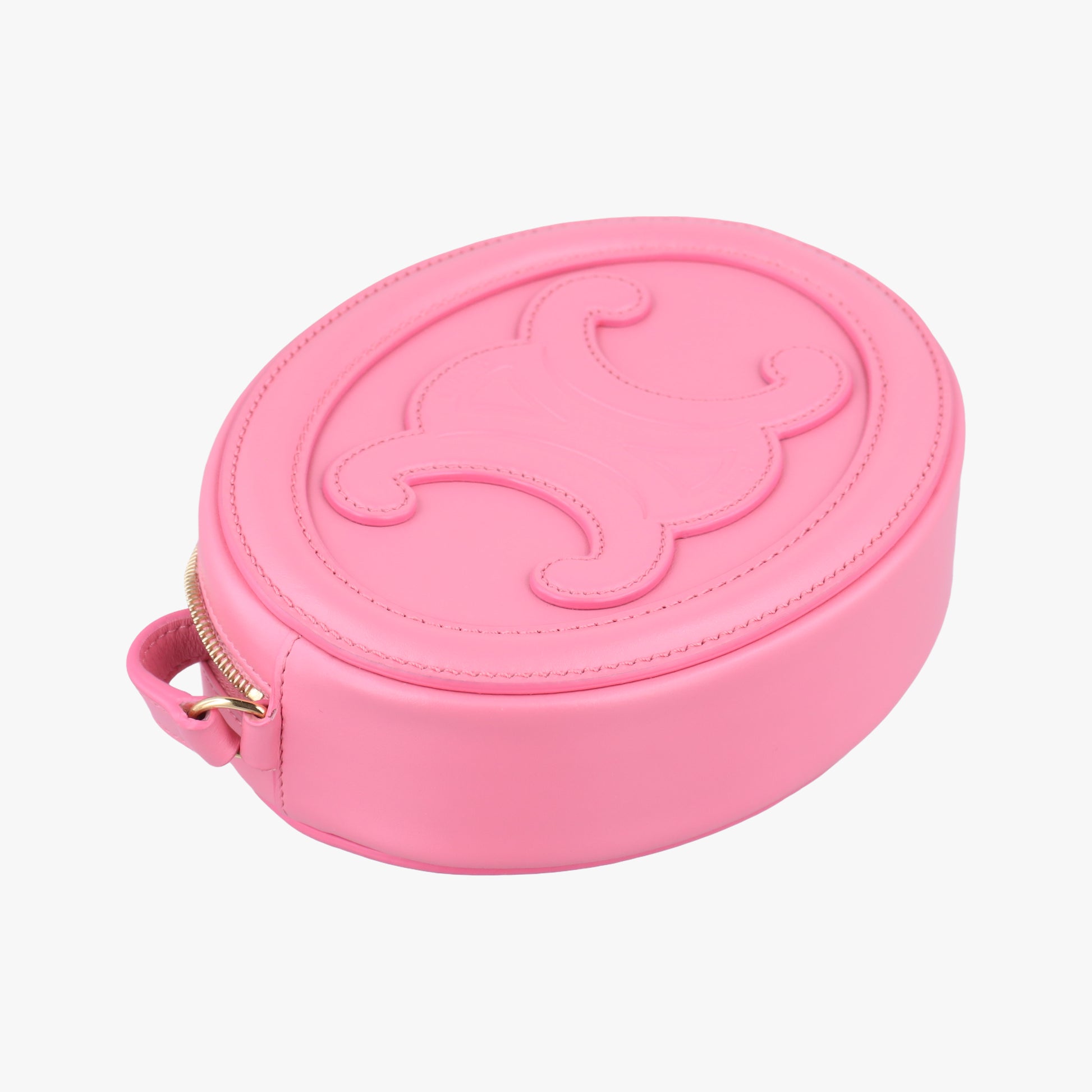 Oval Purse Cuir Triomphe Pink Leather W-BB-3291オーバルパース キュイル トリオンフ ピンク レザー W-BB-3291