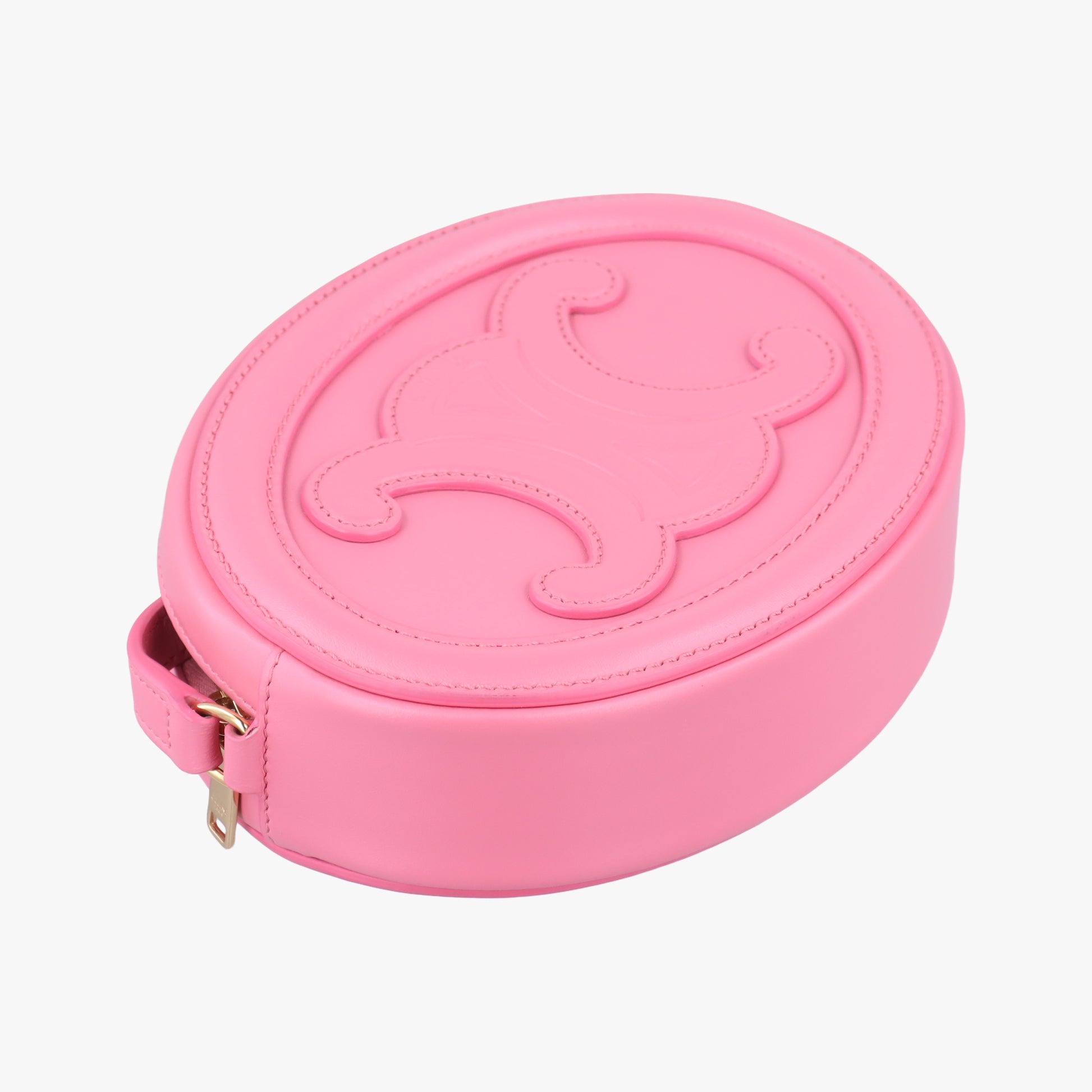 Oval Purse Cuir Triomphe Pink Leather W-BB-3291オーバルパース キュイル トリオンフ ピンク レザー W-BB-3291