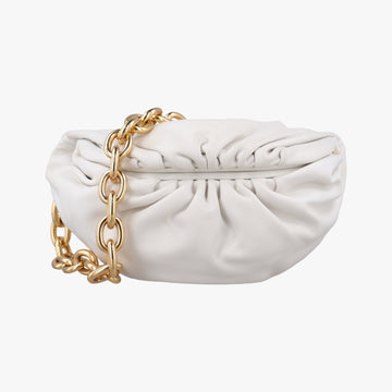 THE Chain Pouch White lambskin P01462617F IC Chipザ チェーンポーチ ホワイト ラムスキン P01462617F ICチップ