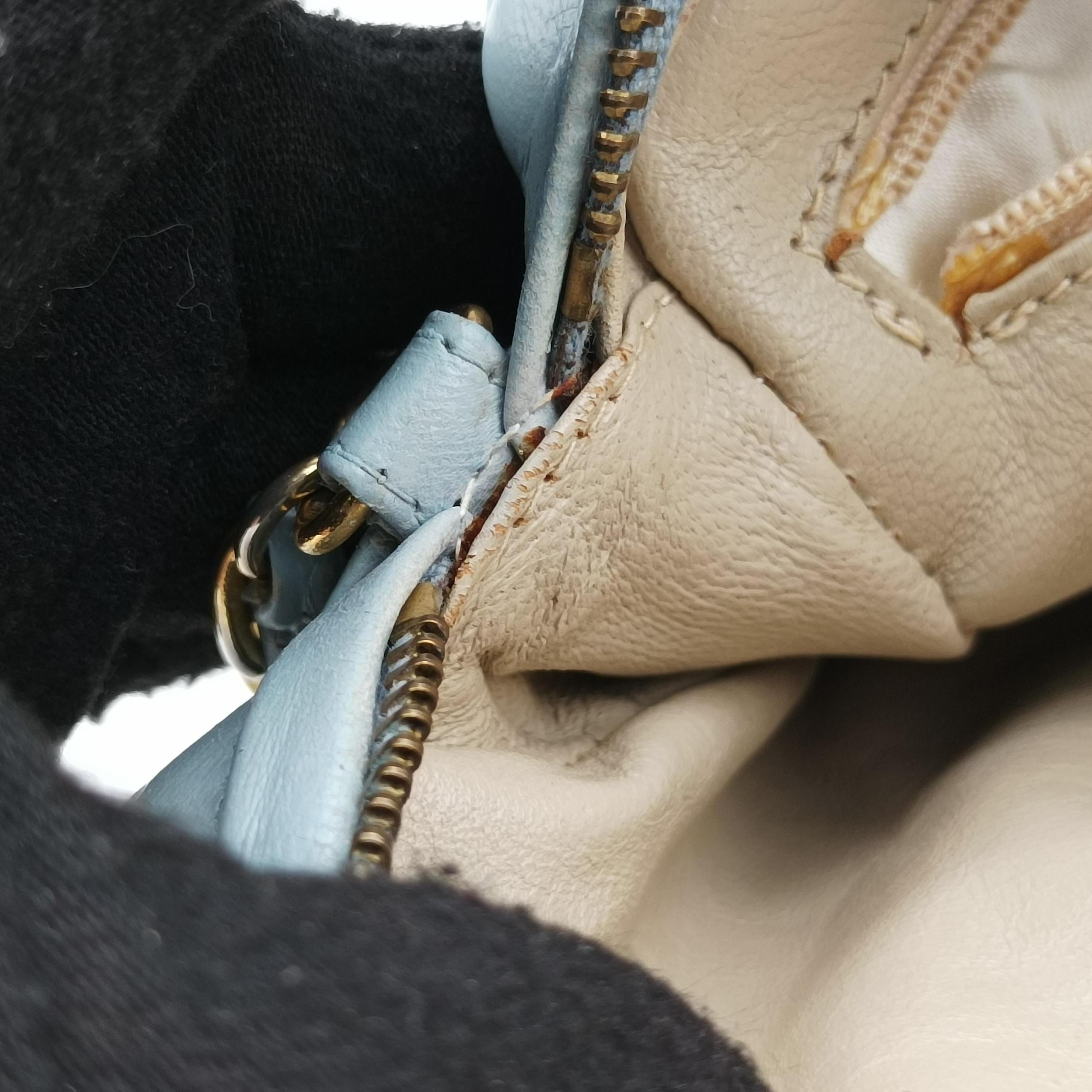 Camera Case Blue lambskin 224945カメラケース ブルー ラムスキン 224945