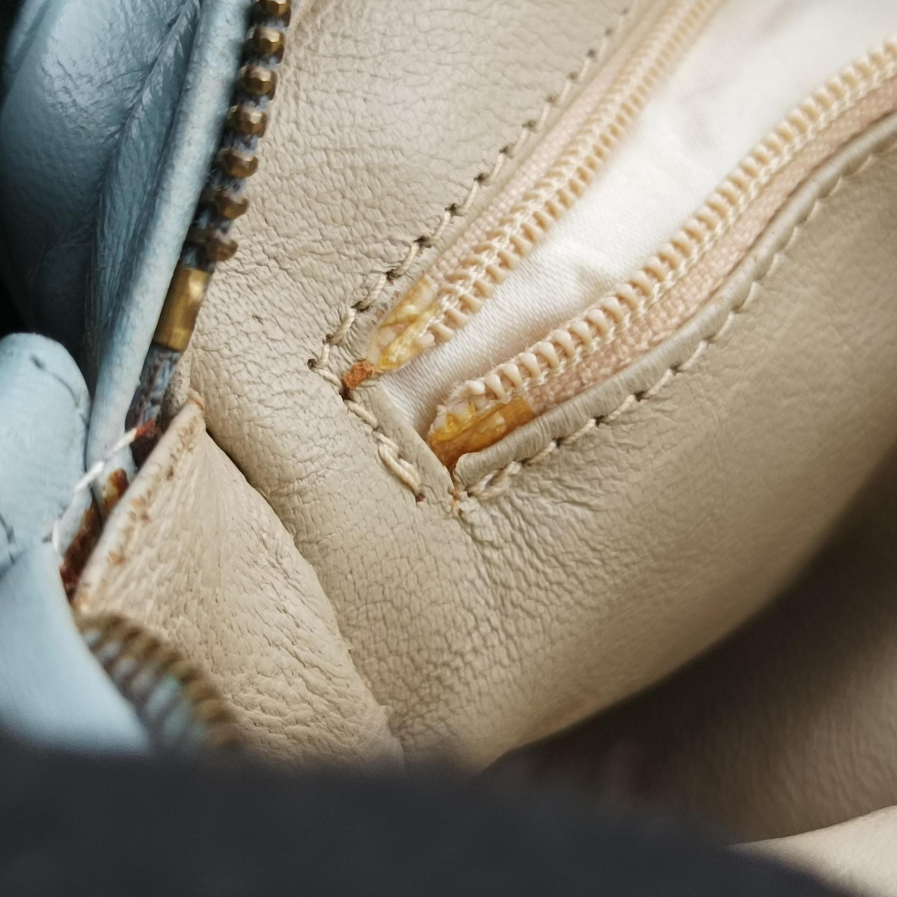 Camera Case Blue lambskin 224945カメラケース ブルー ラムスキン 224945