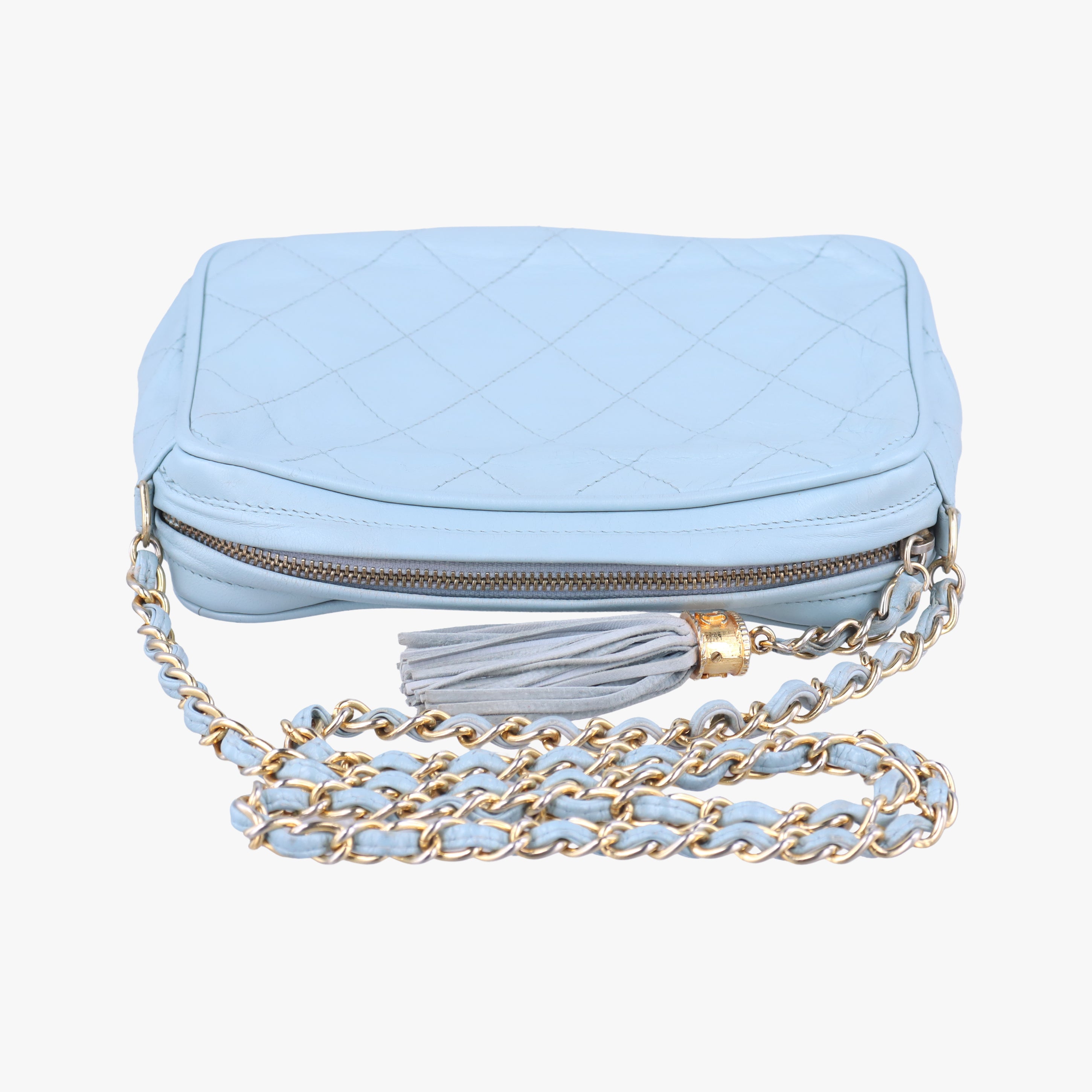 Camera Case Blue lambskin 224945カメラケース ブルー ラムスキン 224945