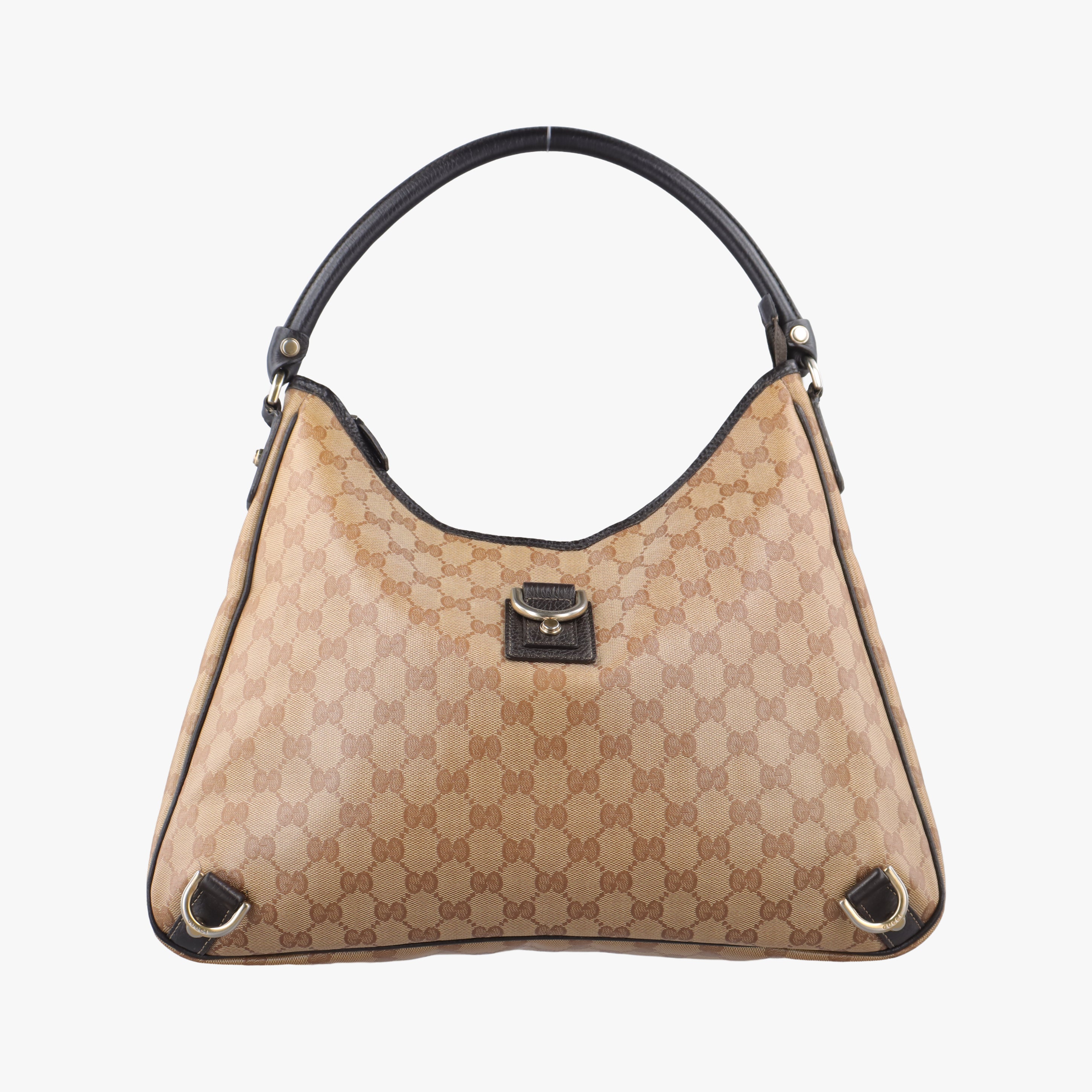 GG Crystal Abbey Hobo Brown PVC coated canvas 268636 C015314764ジージークリスタルアビーホーボー ブラウン PVCコーティングキャンバス 268636 C015314764