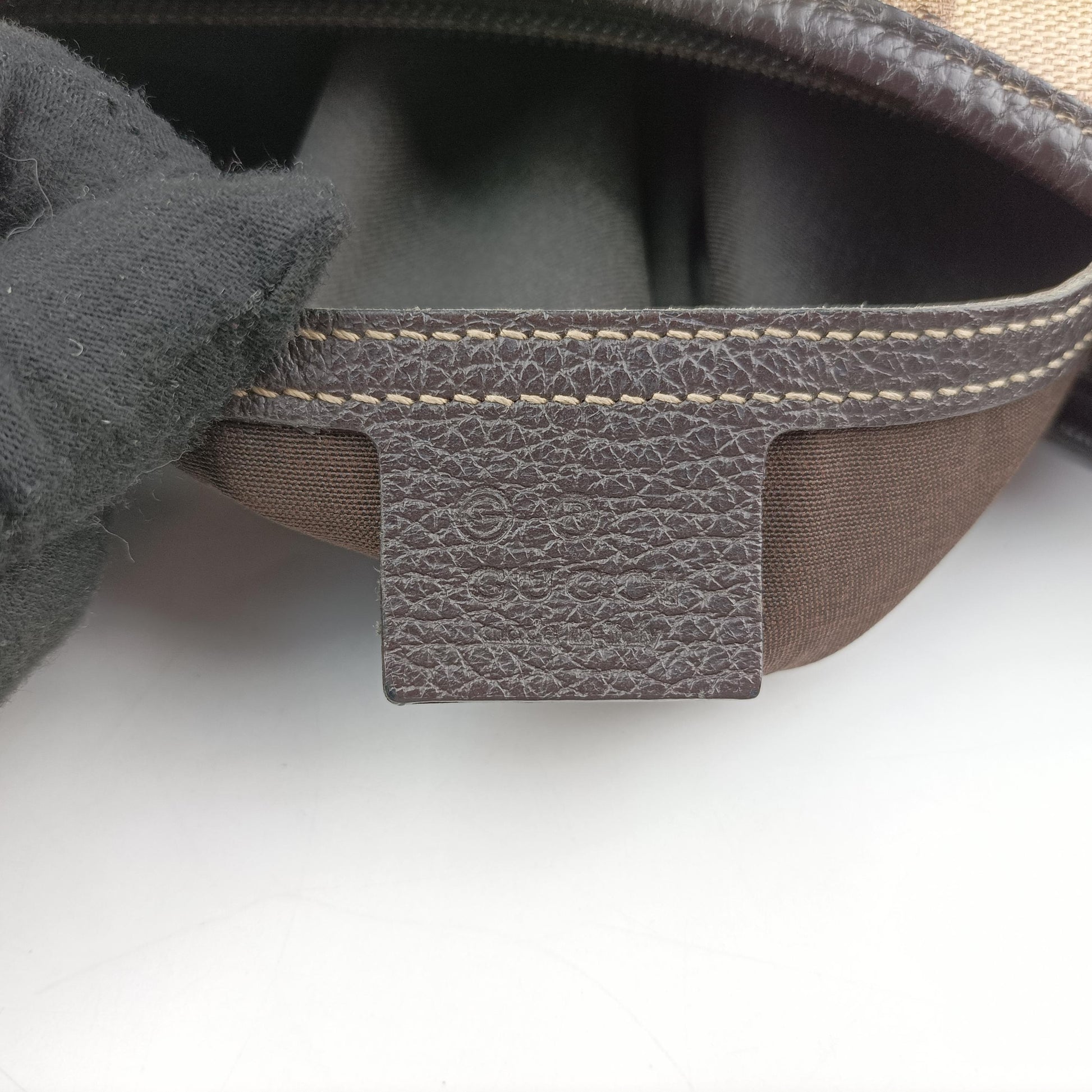 GG Crystal Abbey Hobo Brown PVC coated canvas 268636 C015314764ジージークリスタルアビーホーボー ブラウン PVCコーティングキャンバス 268636 C015314764