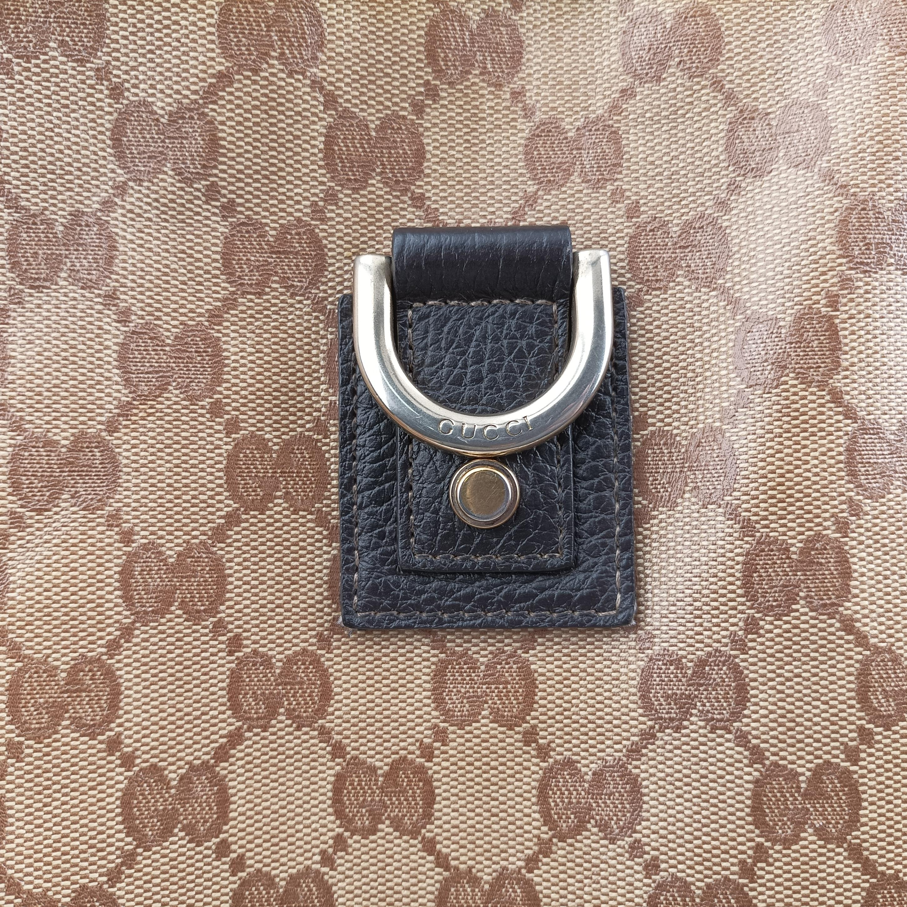 GG Crystal Abbey Hobo Brown PVC coated canvas 268636 C015314764ジージークリスタルアビーホーボー ブラウン PVCコーティングキャンバス 268636 C015314764