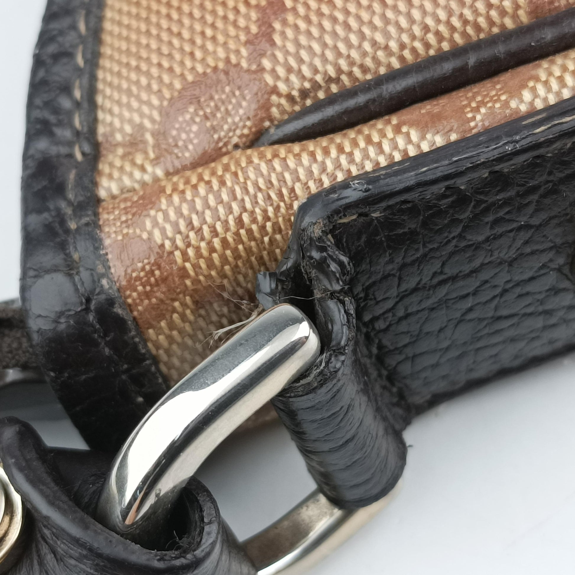 GG Crystal Abbey Hobo Brown PVC coated canvas 268636 C015314764ジージークリスタルアビーホーボー ブラウン PVCコーティングキャンバス 268636 C015314764