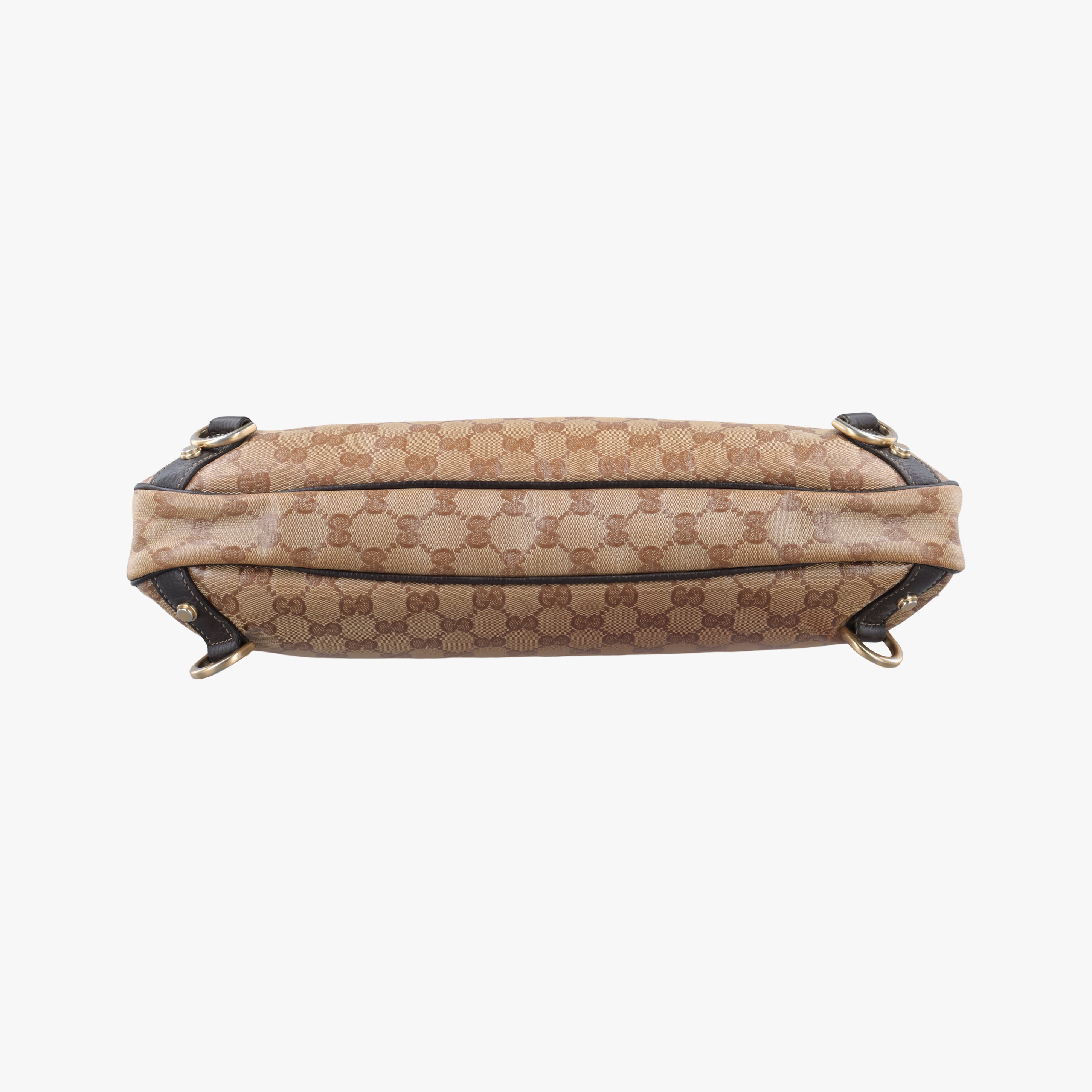 GG Crystal Abbey Hobo Brown PVC coated canvas 268636 C015314764ジージークリスタルアビーホーボー ブラウン PVCコーティングキャンバス 268636 C015314764