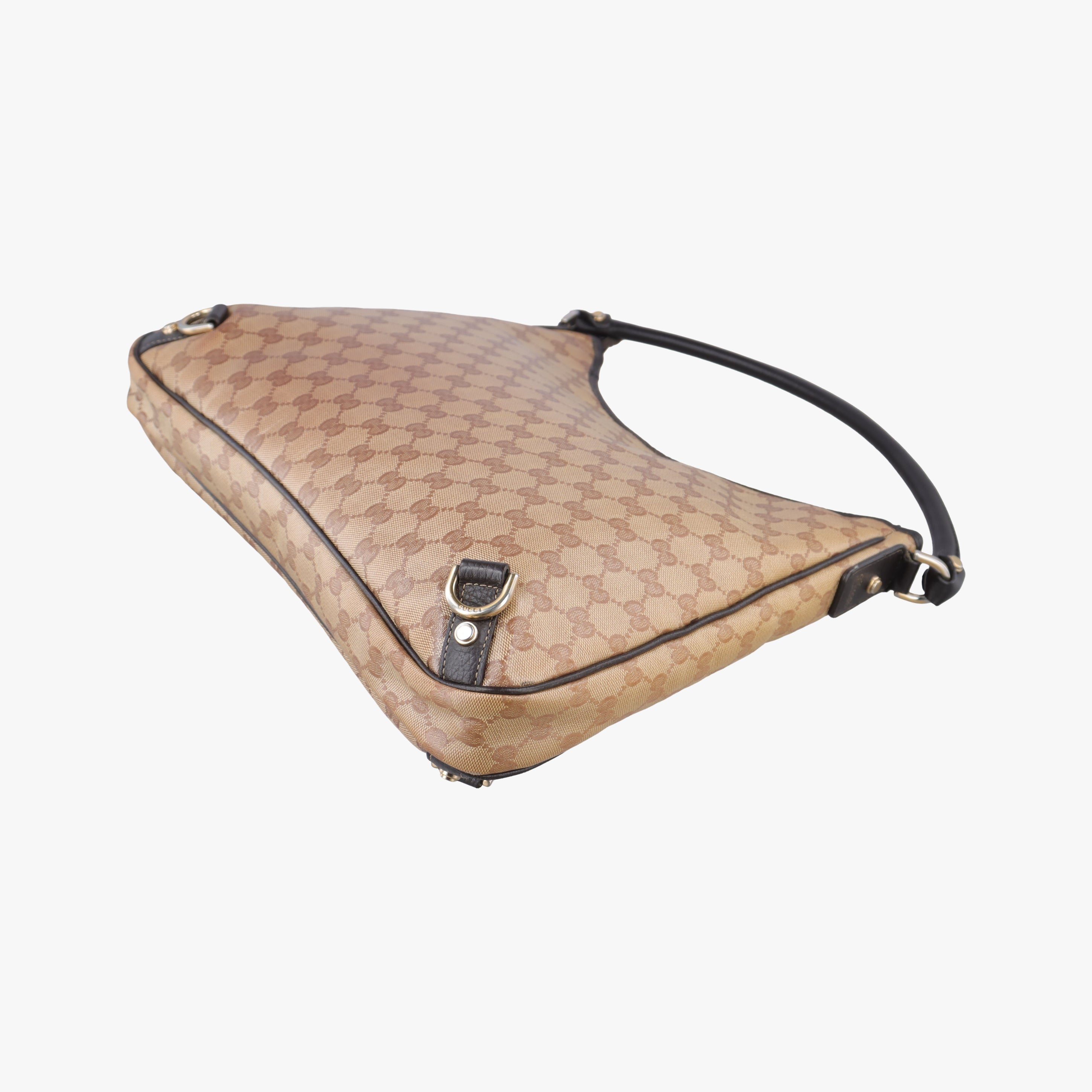 GG Crystal Abbey Hobo Brown PVC coated canvas 268636 C015314764ジージークリスタルアビーホーボー ブラウン PVCコーティングキャンバス 268636 C015314764