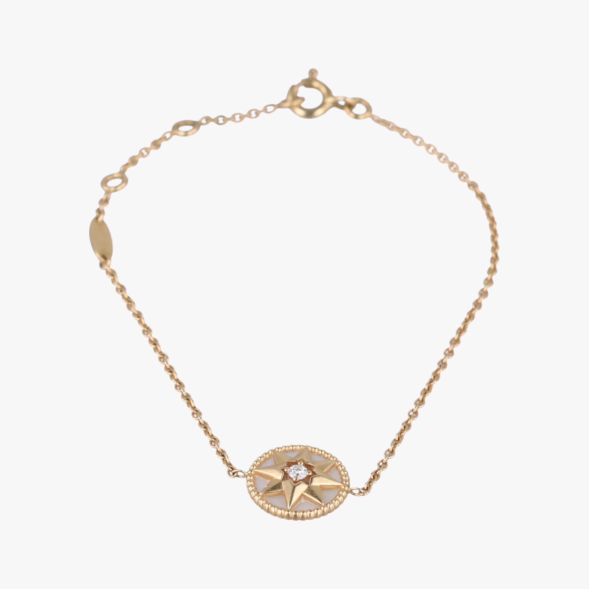 Rose des Vents medallion　 White×Golden AU750 177475ローズデヴァン メダリオン ホワイト×ゴールド AU750 177475