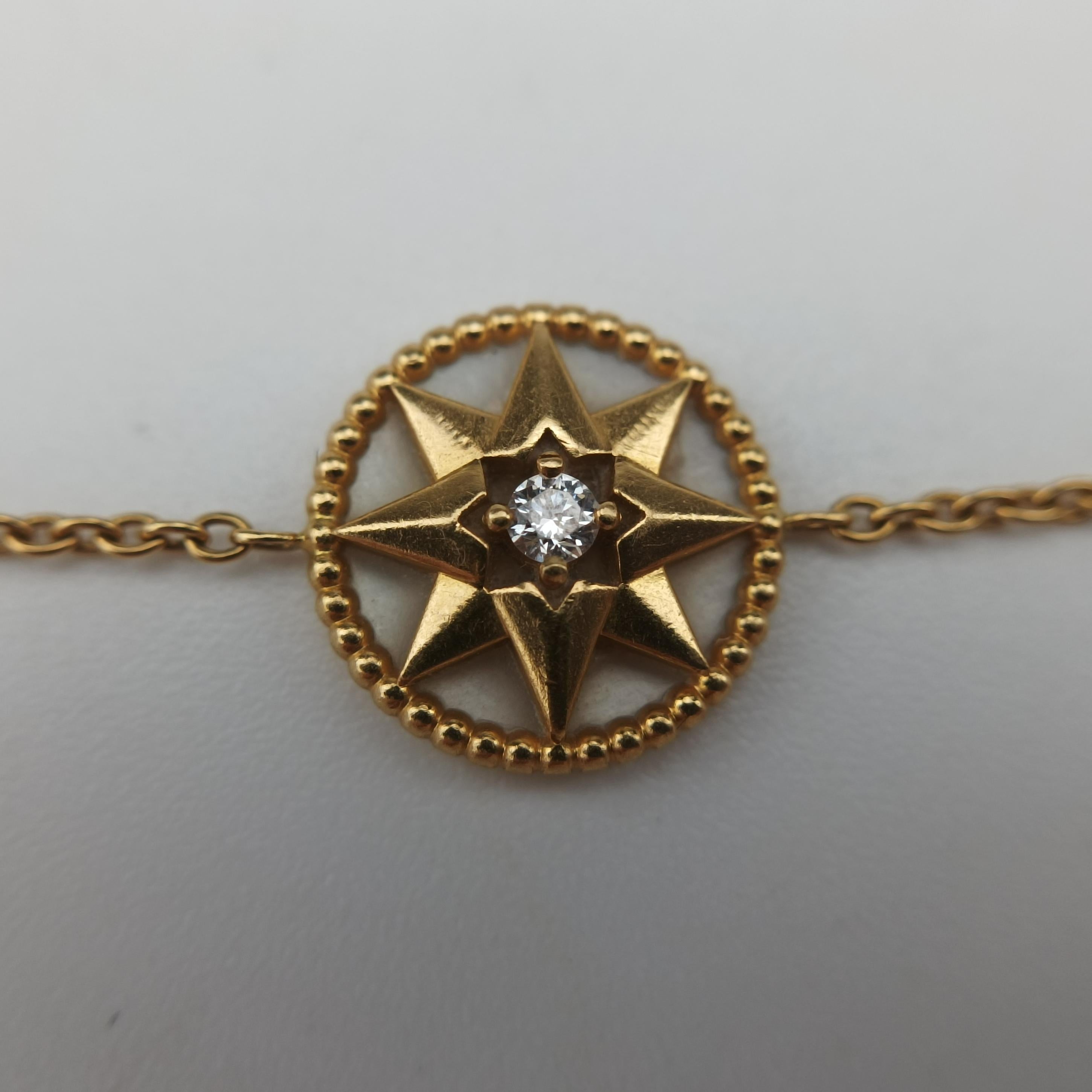 Rose des Vents medallion　 White×Golden AU750 177475ローズデヴァン メダリオン ホワイト×ゴールド AU750 177475