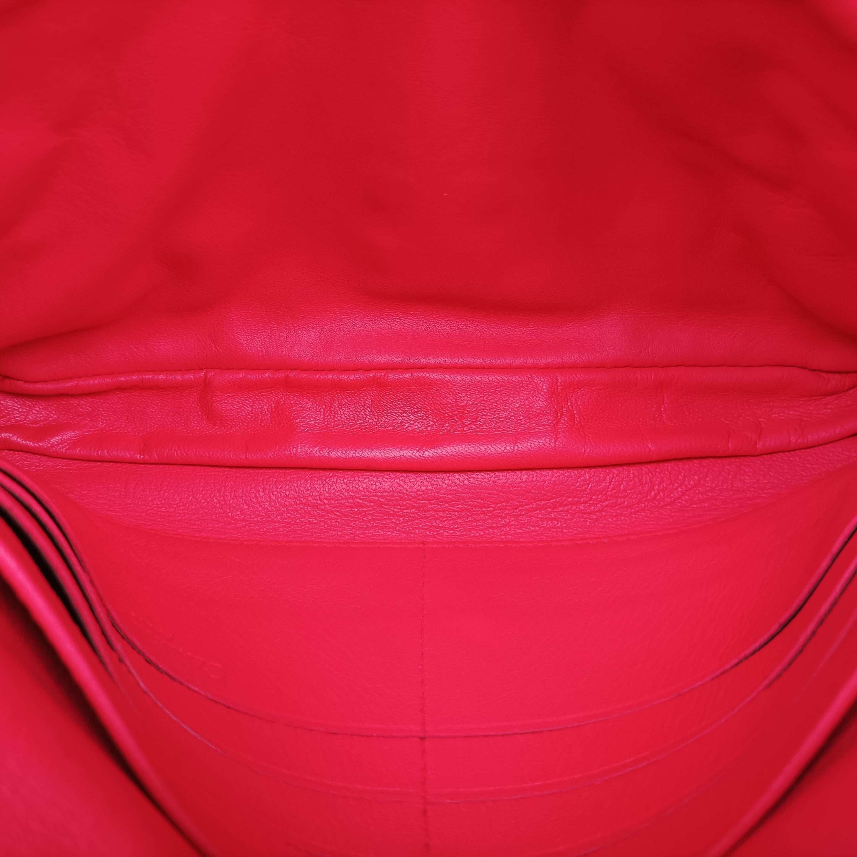 Miss Dior Cannage New Lock Red lambskin 02-LU-1111ミスディオール カナージュ ニューロック レッド ラムスキン 02-LU-1111