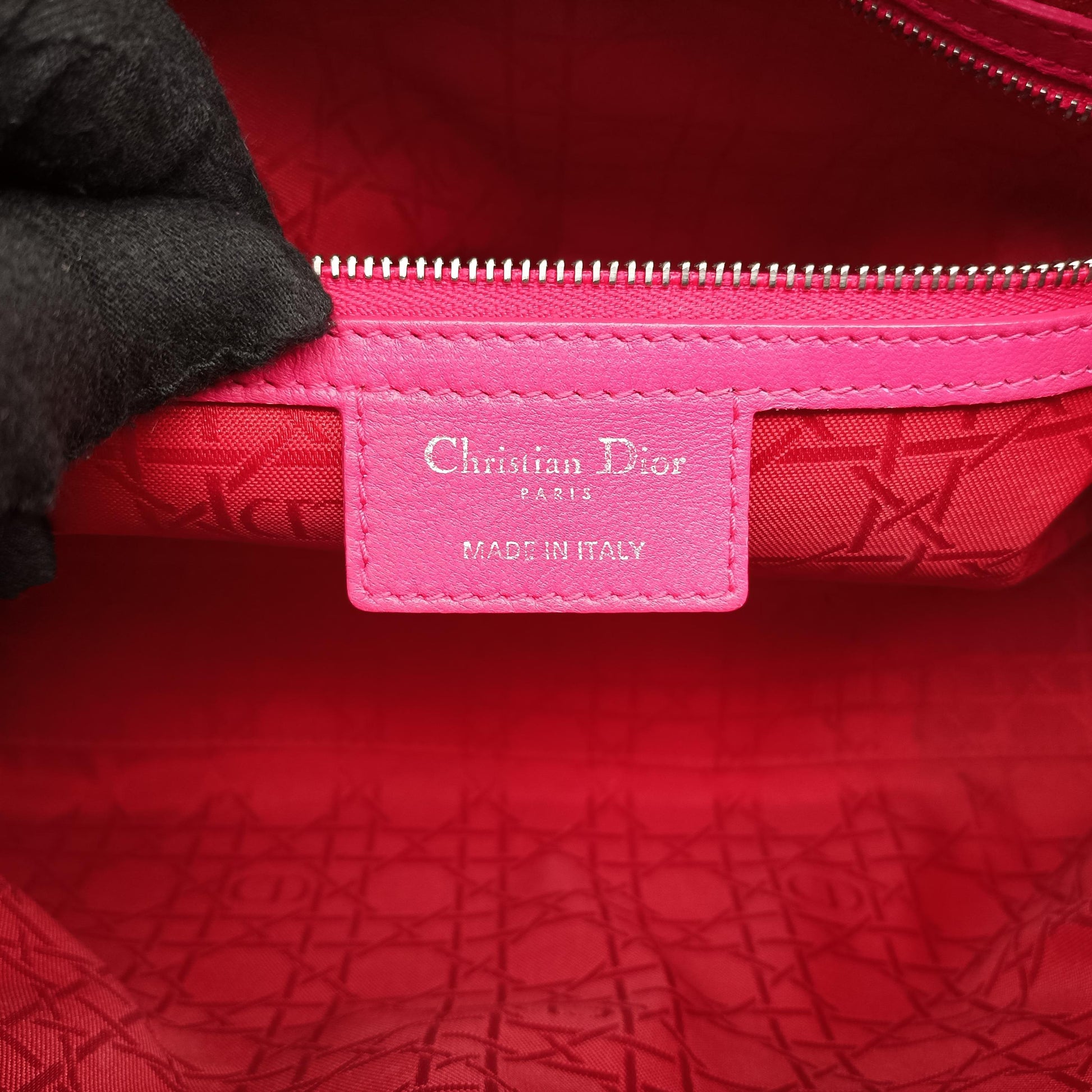 Lady Dior Rose lambskin 18-MA-1113レディディオール ローズ レッド ラムスキン 18-MA-1113