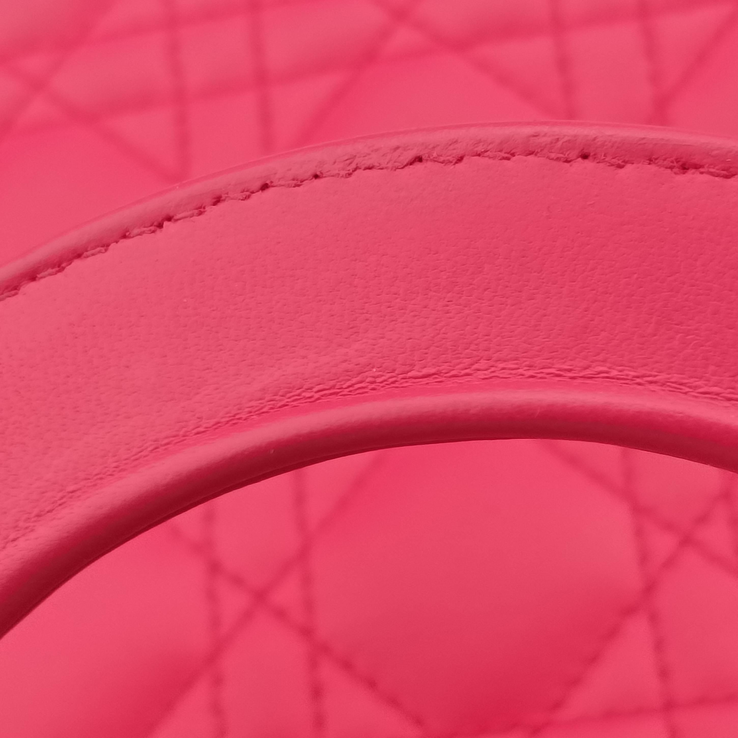 Lady Dior Rose lambskin 18-MA-1113レディディオール ローズ レッド ラムスキン 18-MA-1113