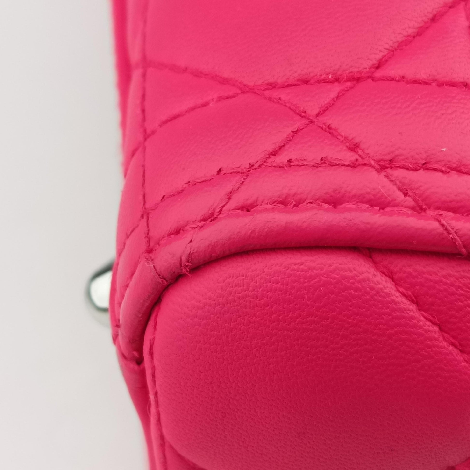 Lady Dior Rose lambskin 18-MA-1113レディディオール ローズ レッド ラムスキン 18-MA-1113