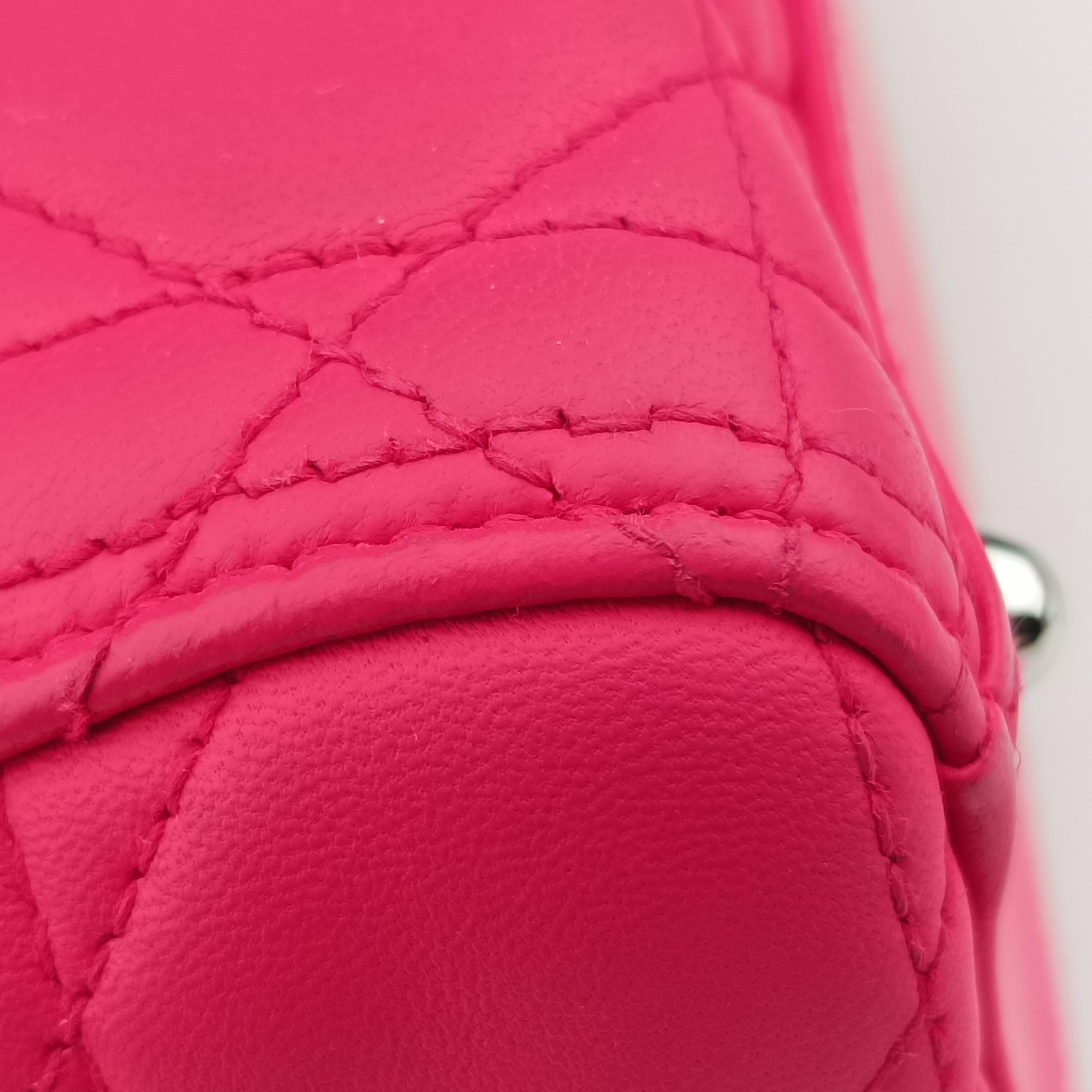 Lady Dior Rose lambskin 18-MA-1113レディディオール ローズ レッド ラムスキン 18-MA-1113