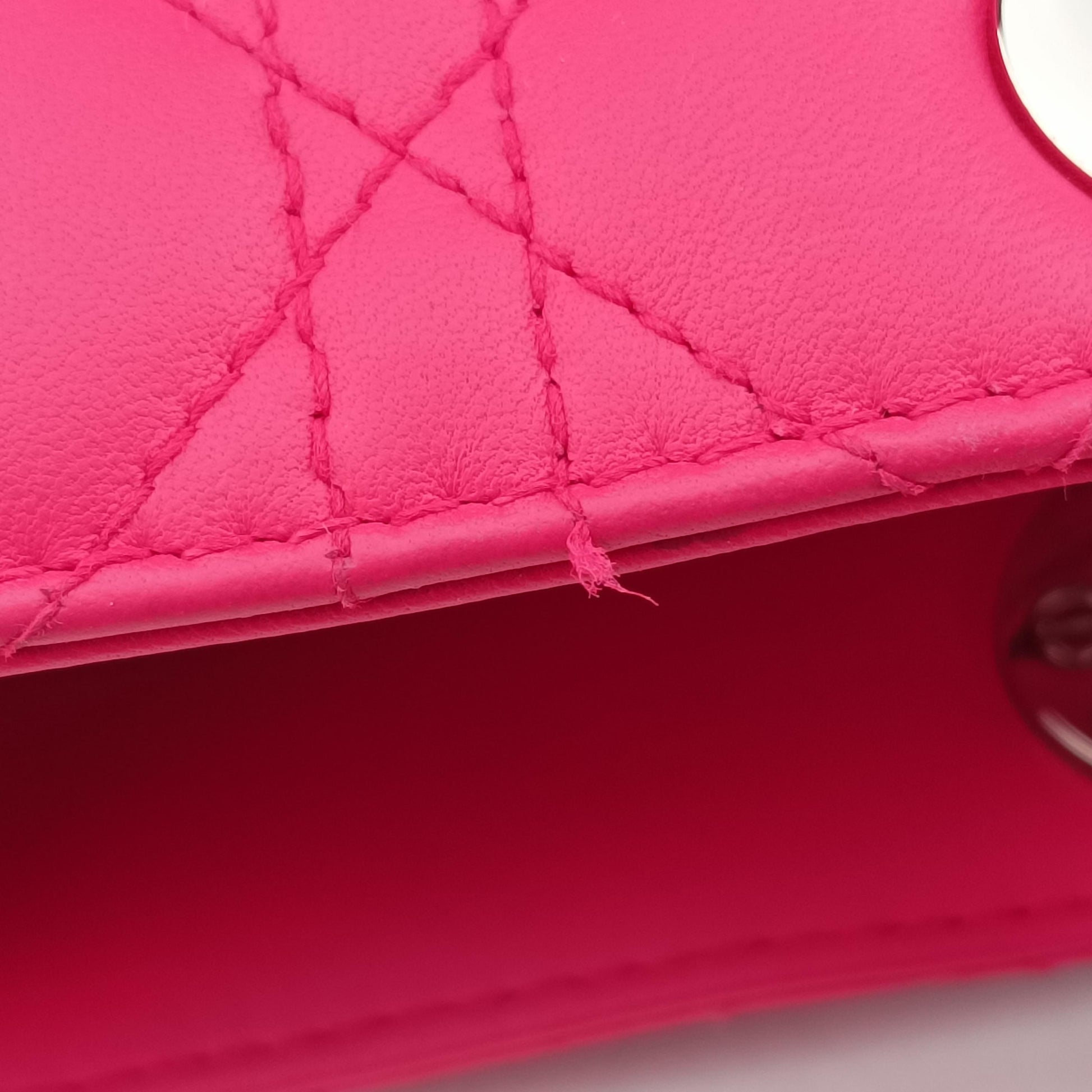 Lady Dior Rose lambskin 18-MA-1113レディディオール ローズ レッド ラムスキン 18-MA-1113