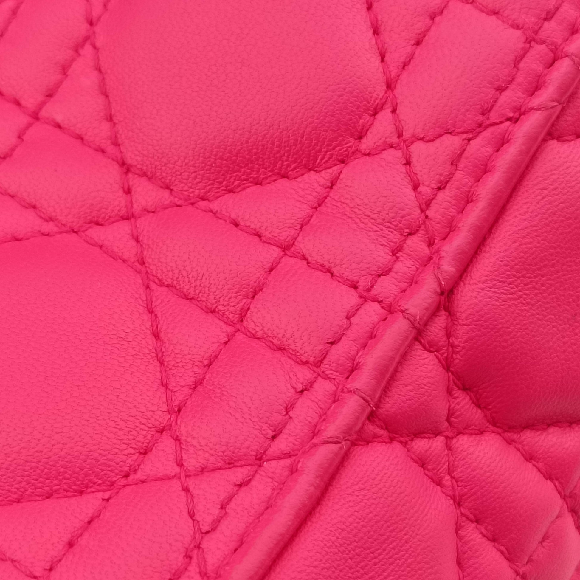 Lady Dior Rose lambskin 18-MA-1113レディディオール ローズ レッド ラムスキン 18-MA-1113