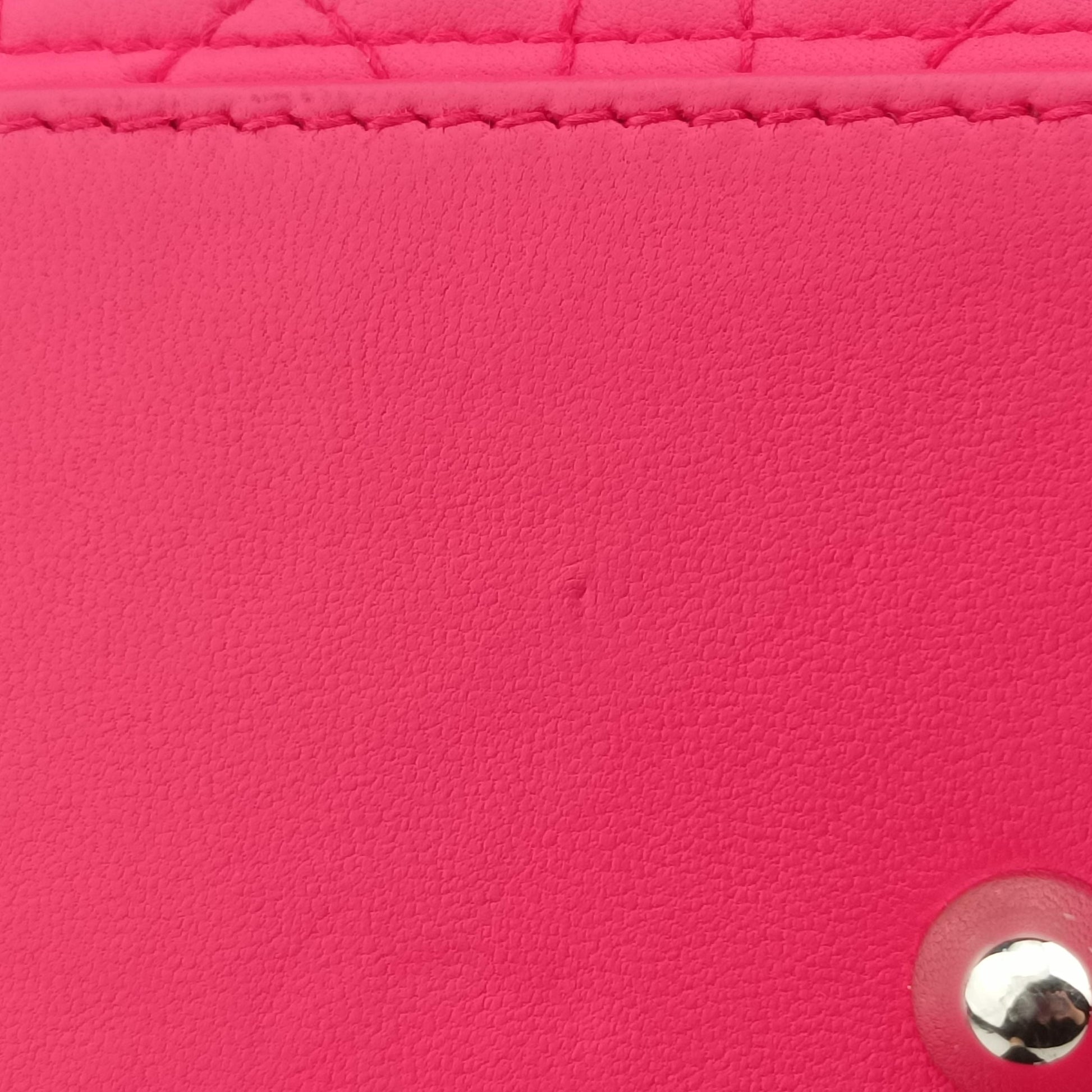 Lady Dior Rose lambskin 18-MA-1113レディディオール ローズ レッド ラムスキン 18-MA-1113