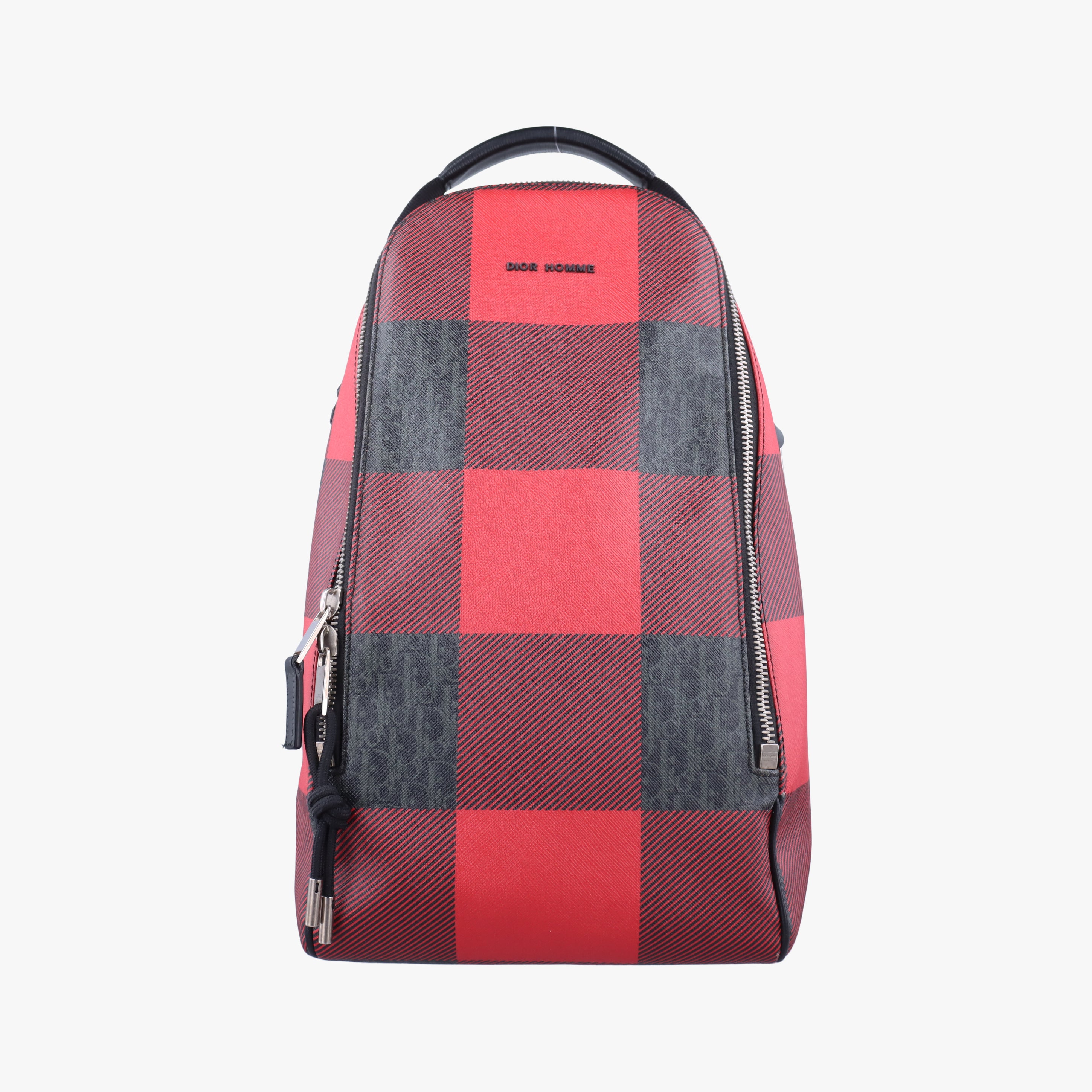 Homme Checker Oblique Multicolour PVC coated canvas 22-BO-0166マンチェッカーオブリーク マルチカラー PVCコーティングキャンバス 22-BO-0166