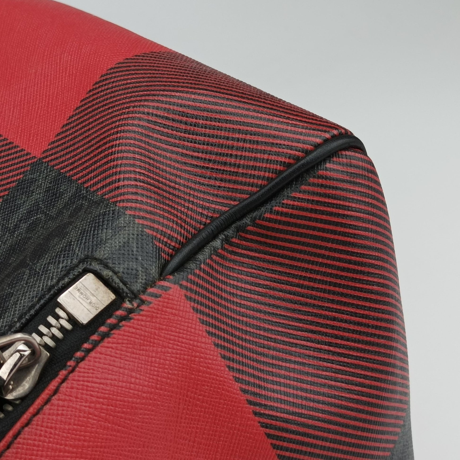 Homme Checker Oblique Multicolour PVC coated canvas 22-BO-0166マンチェッカーオブリーク マルチカラー PVCコーティングキャンバス 22-BO-0166