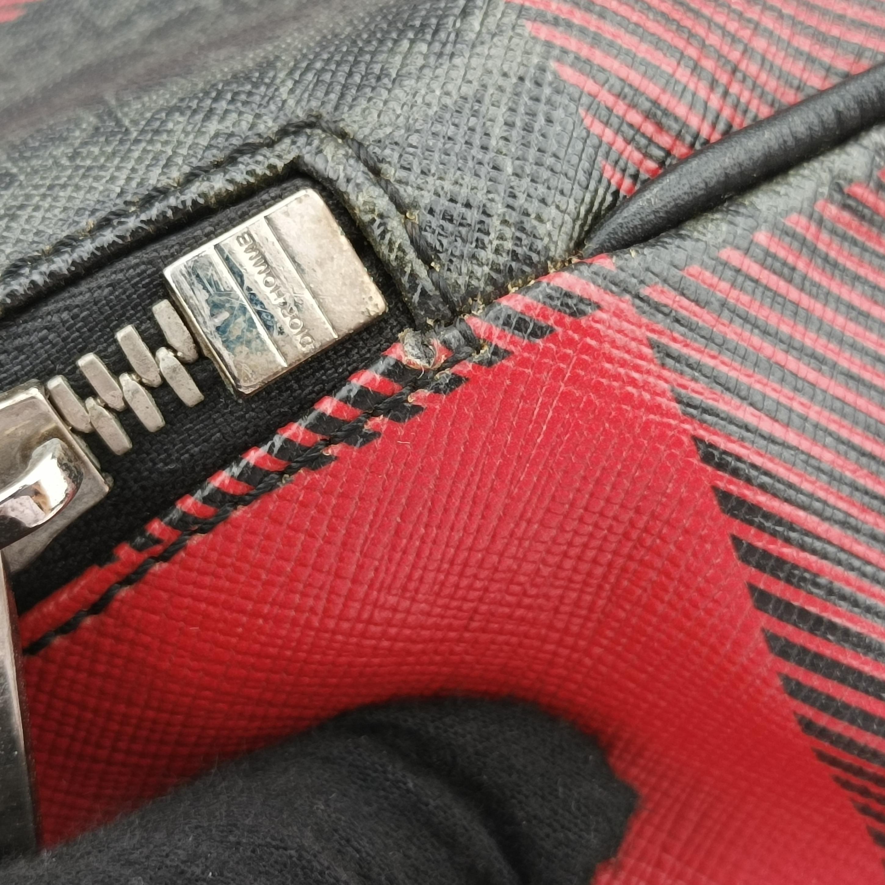 Homme Checker Oblique Multicolour PVC coated canvas 22-BO-0166マンチェッカーオブリーク マルチカラー PVCコーティングキャンバス 22-BO-0166