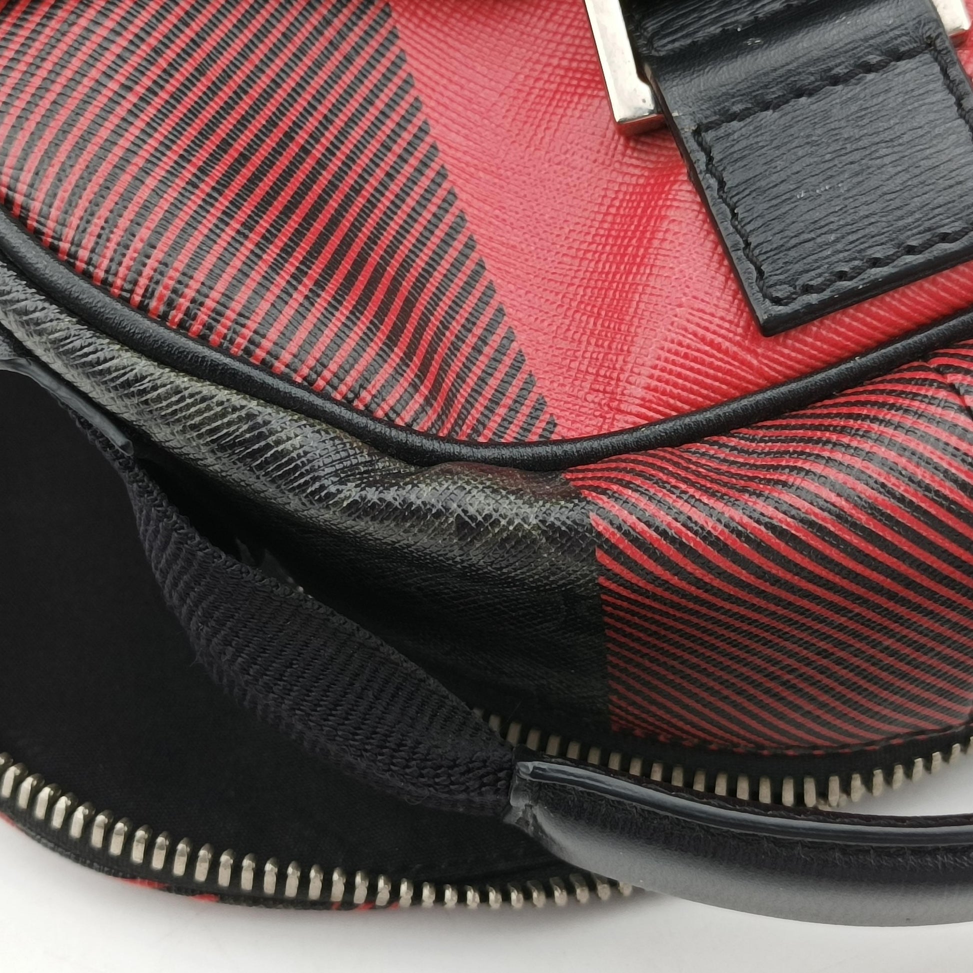 Homme Checker Oblique Multicolour PVC coated canvas 22-BO-0166マンチェッカーオブリーク マルチカラー PVCコーティングキャンバス 22-BO-0166