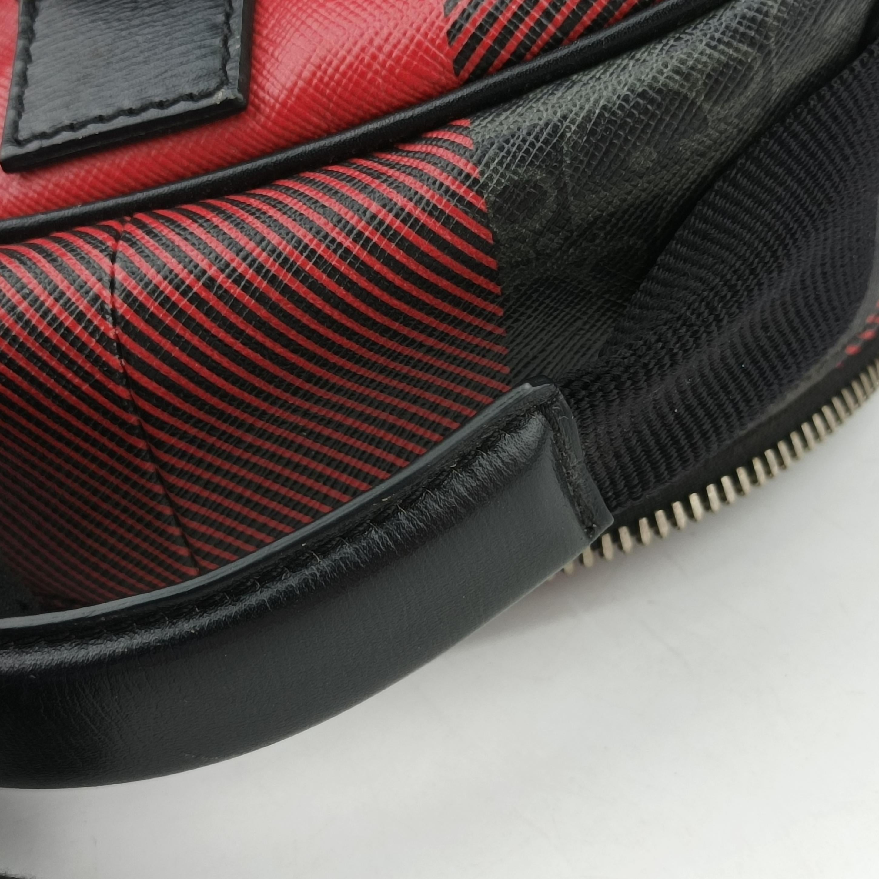 Homme Checker Oblique Multicolour PVC coated canvas 22-BO-0166マンチェッカーオブリーク マルチカラー PVCコーティングキャンバス 22-BO-0166