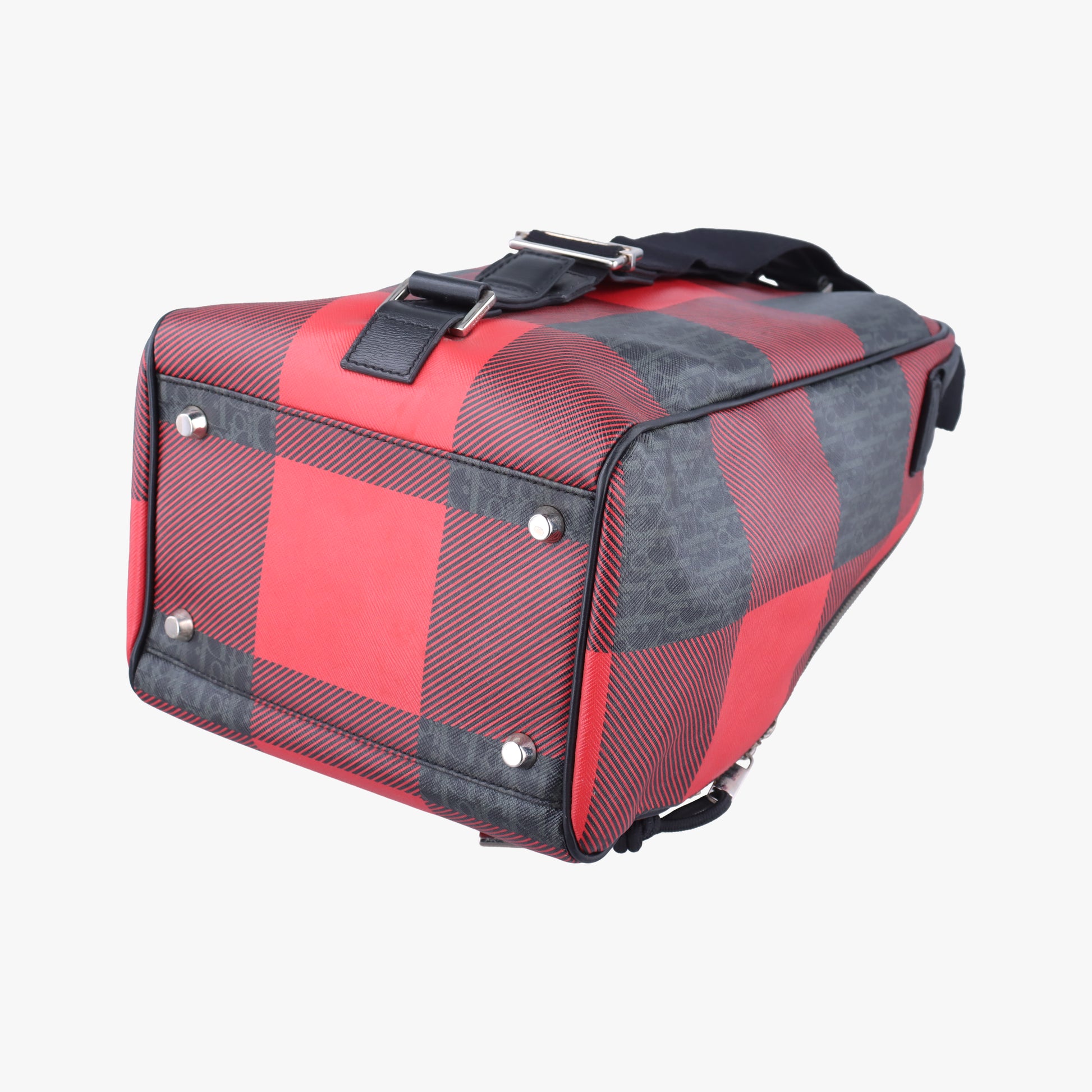 Homme Checker Oblique Multicolour PVC coated canvas 22-BO-0166マンチェッカーオブリーク マルチカラー PVCコーティングキャンバス 22-BO-0166