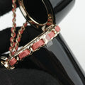 Coco Mark Lucite Lipstick Case On Chain Black plastic ココマーク ルーサイト リップスティックケース チェーン付き ブラック プラスチック 