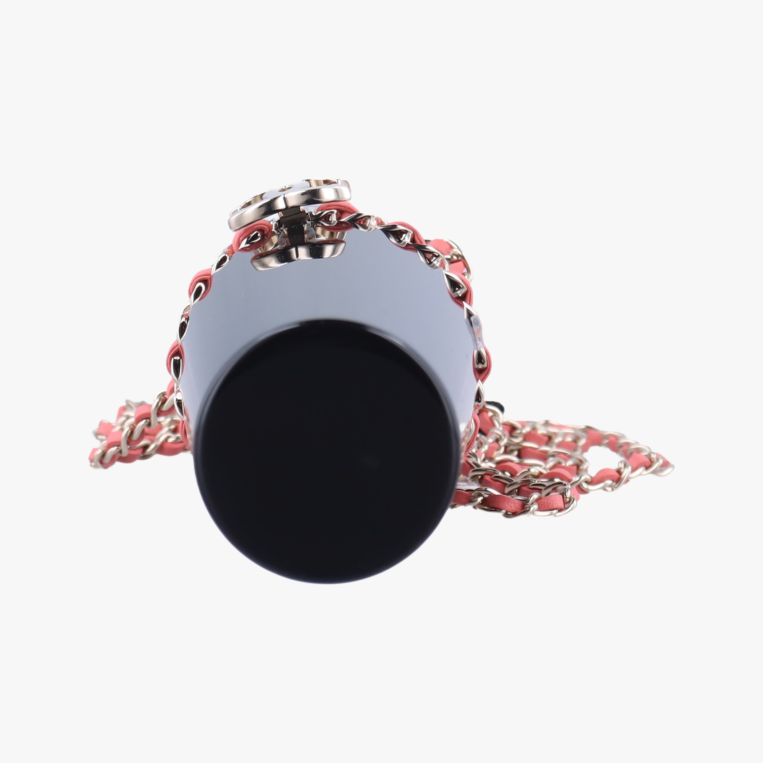 Coco Mark Lucite Lipstick Case On Chain Black plastic ココマーク ルーサイト リップスティックケース チェーン付き ブラック プラスチック 